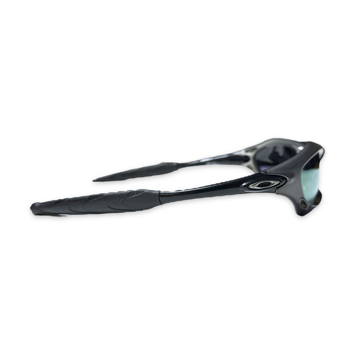 2003 Oakley Splice Black Gunmetal Polished Black + Emerald Iridium Sunglasses