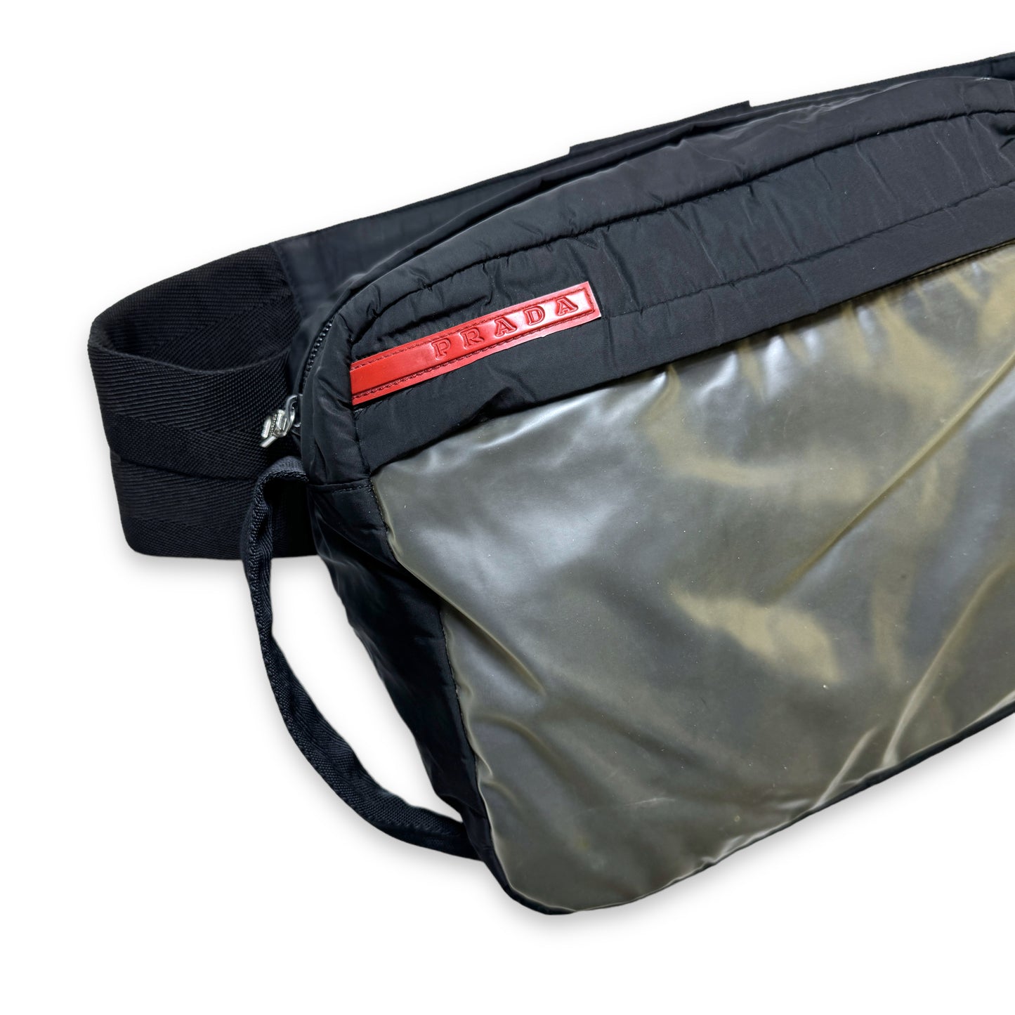 SS99' Prada Sport Pochette en latex Sac bandoulière/taille
