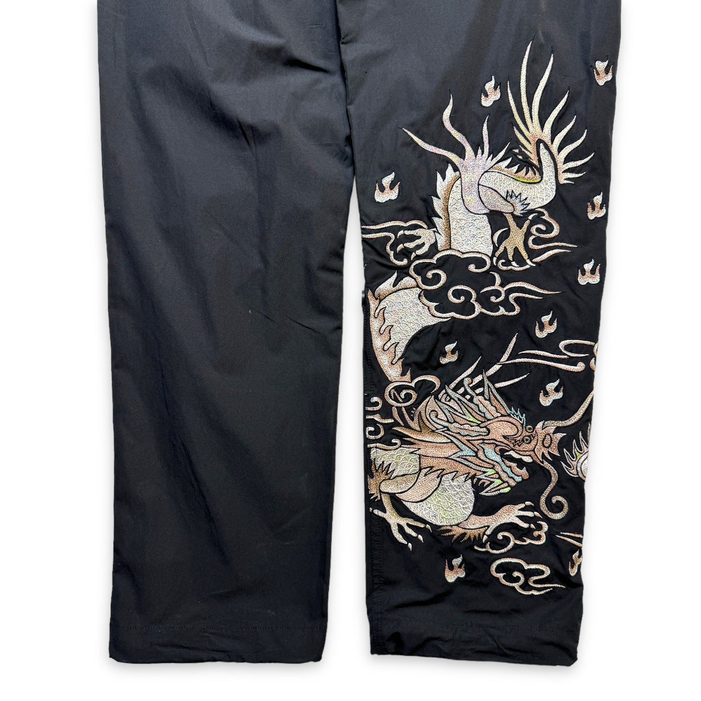 2021 Maharishi Black Embroidered Dragon Snopant - 34" Waist