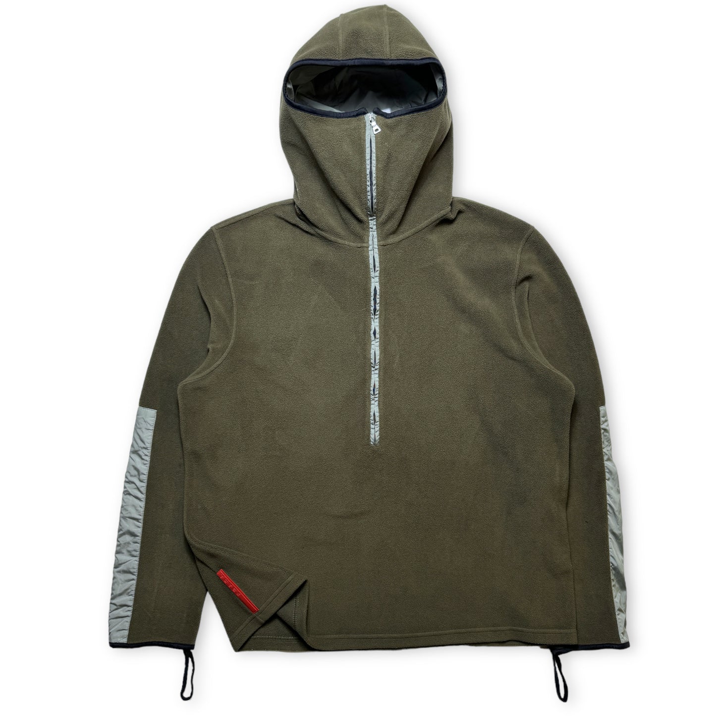 Early 2000's Prada Sport Balaclava Fleece Pullover Hoodie - Medium / Large