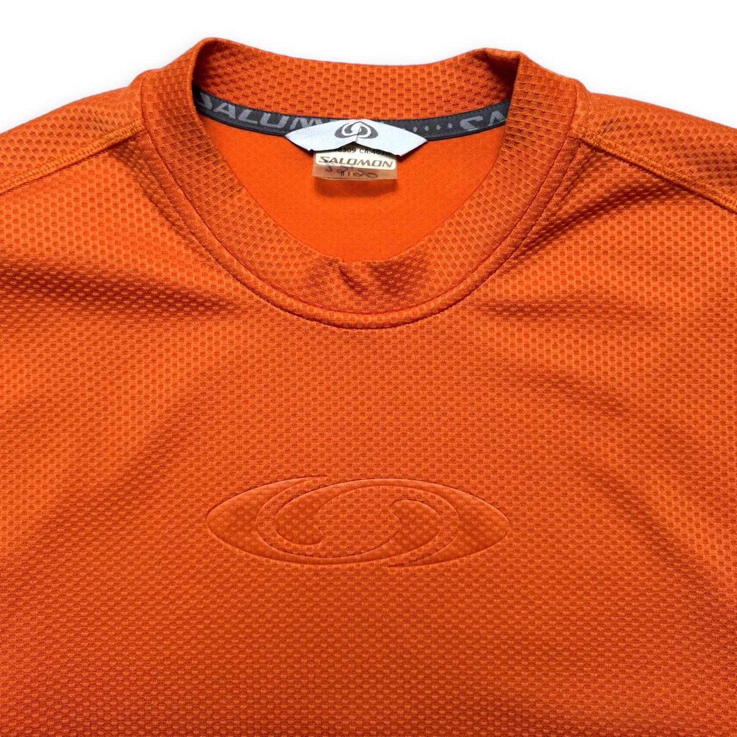 Early 2000's Salomon Bright Orange Mesh Crewneck - Extra Large