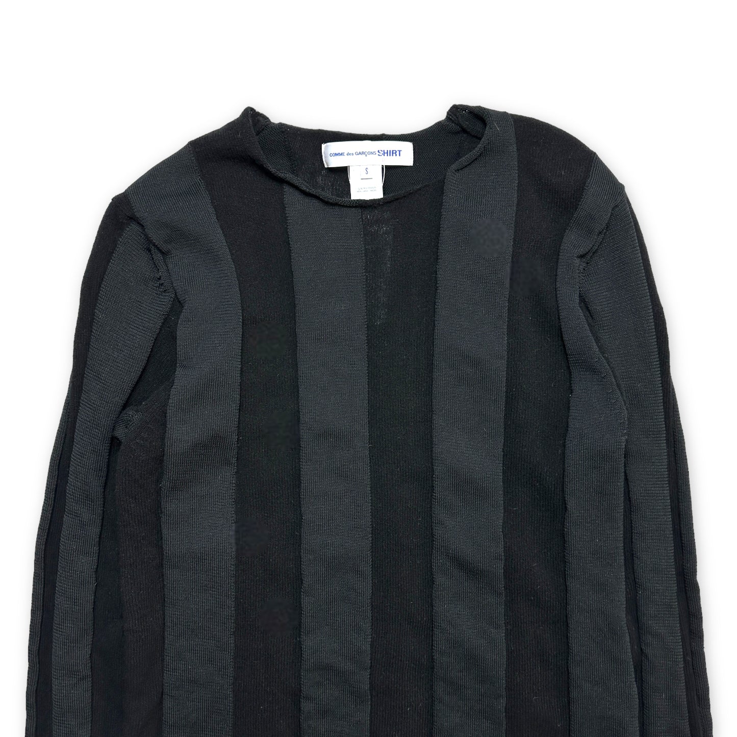 Comme Des Garcons SHIRT Feather Weight Striped Knit Sweater - Small