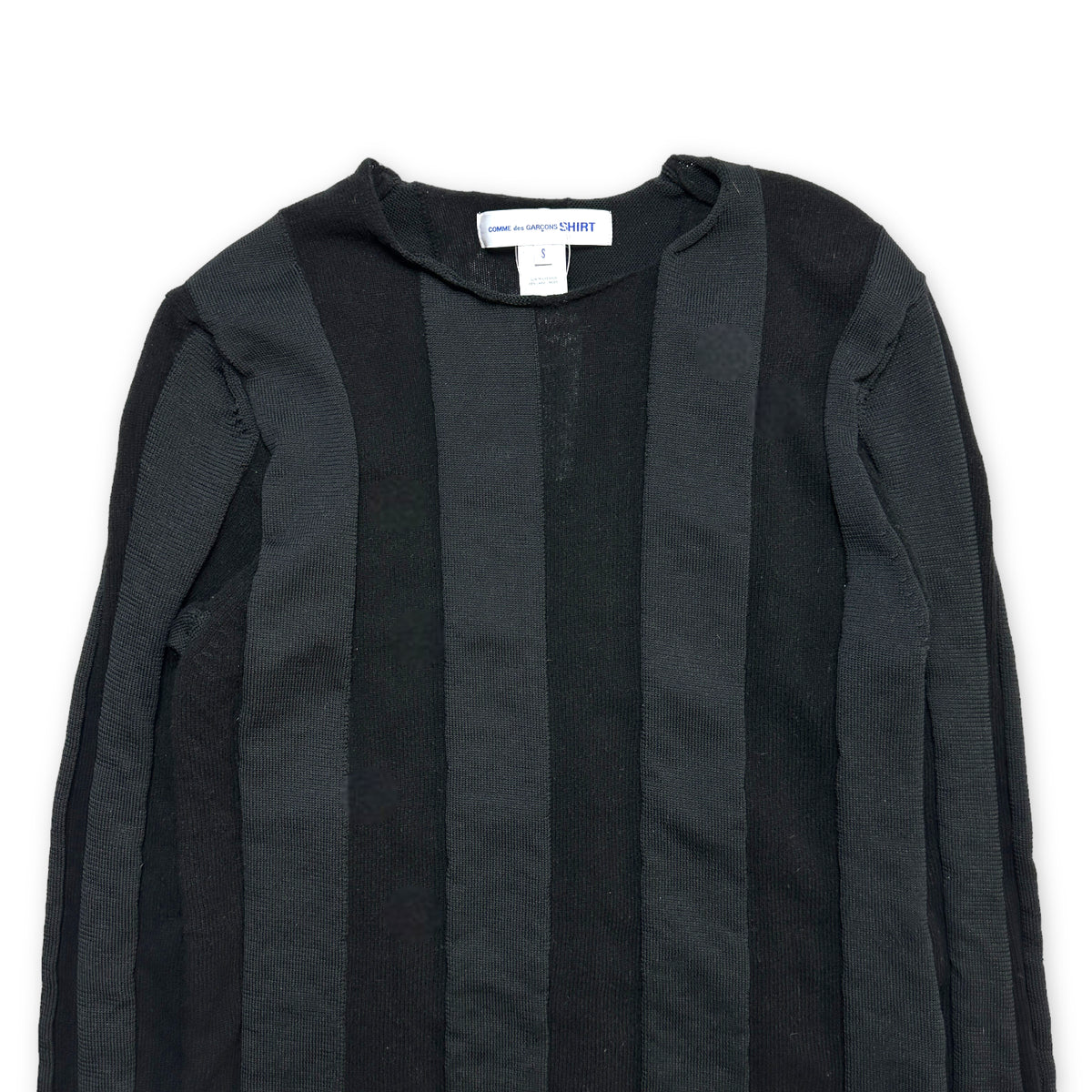 Comme Des Garcons SHIRT Feather Weight Striped Knit Sweater 