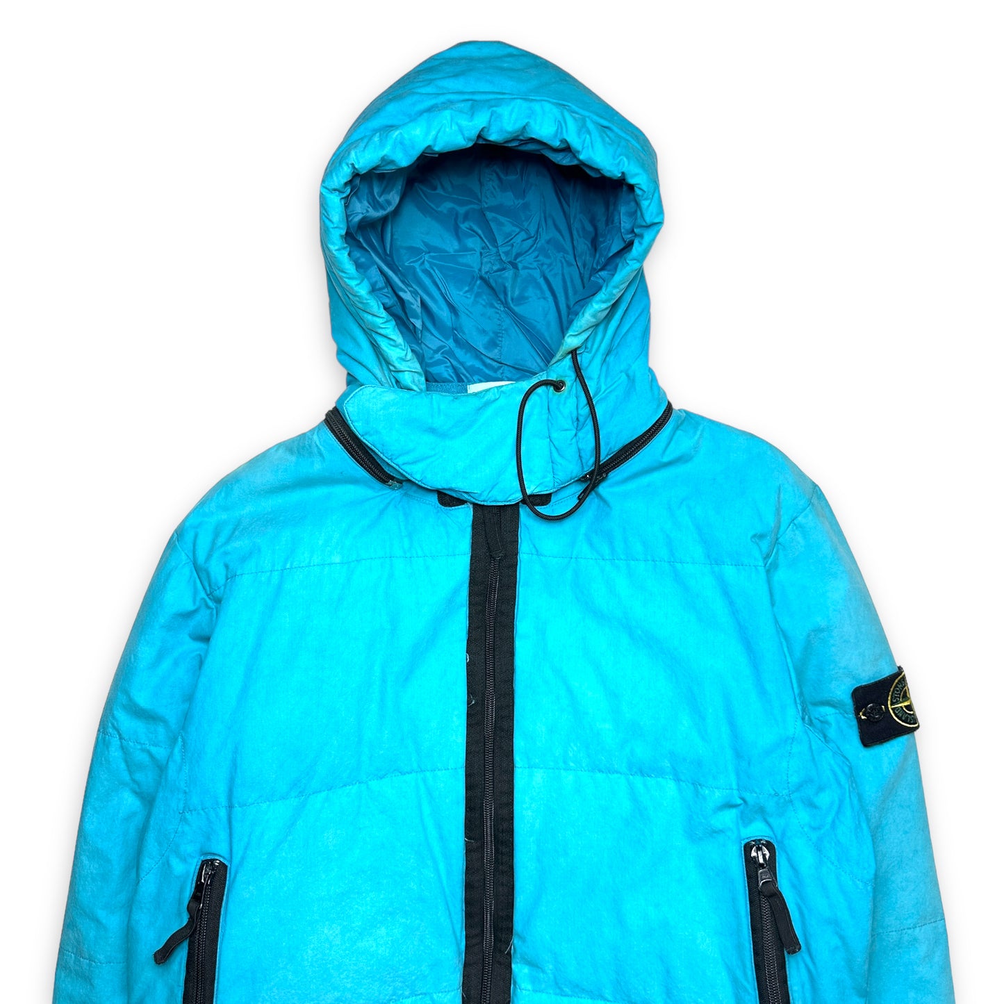 Early 2000's Stone Island Waxed Cotton Down Jacket - Small / Medium