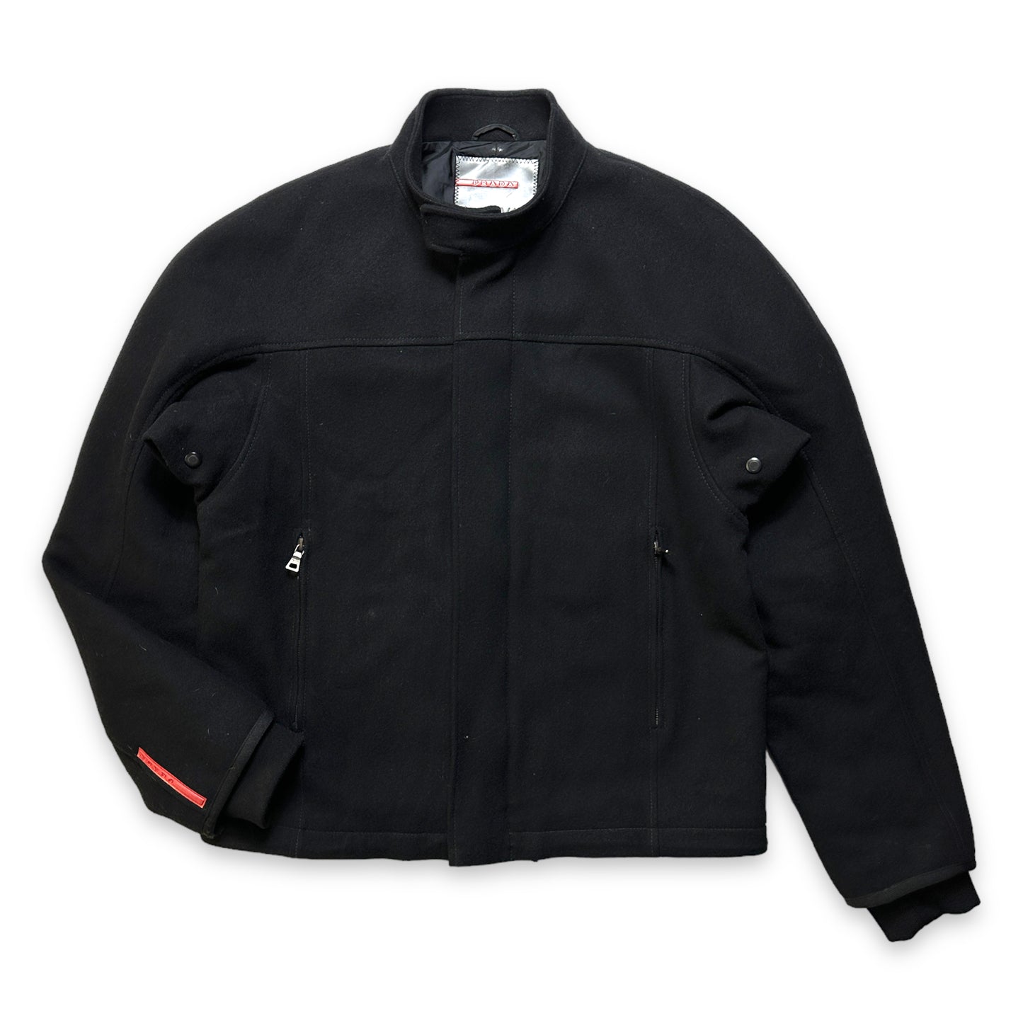 Veste en laine noire Prada Sport Jet - Moyenne