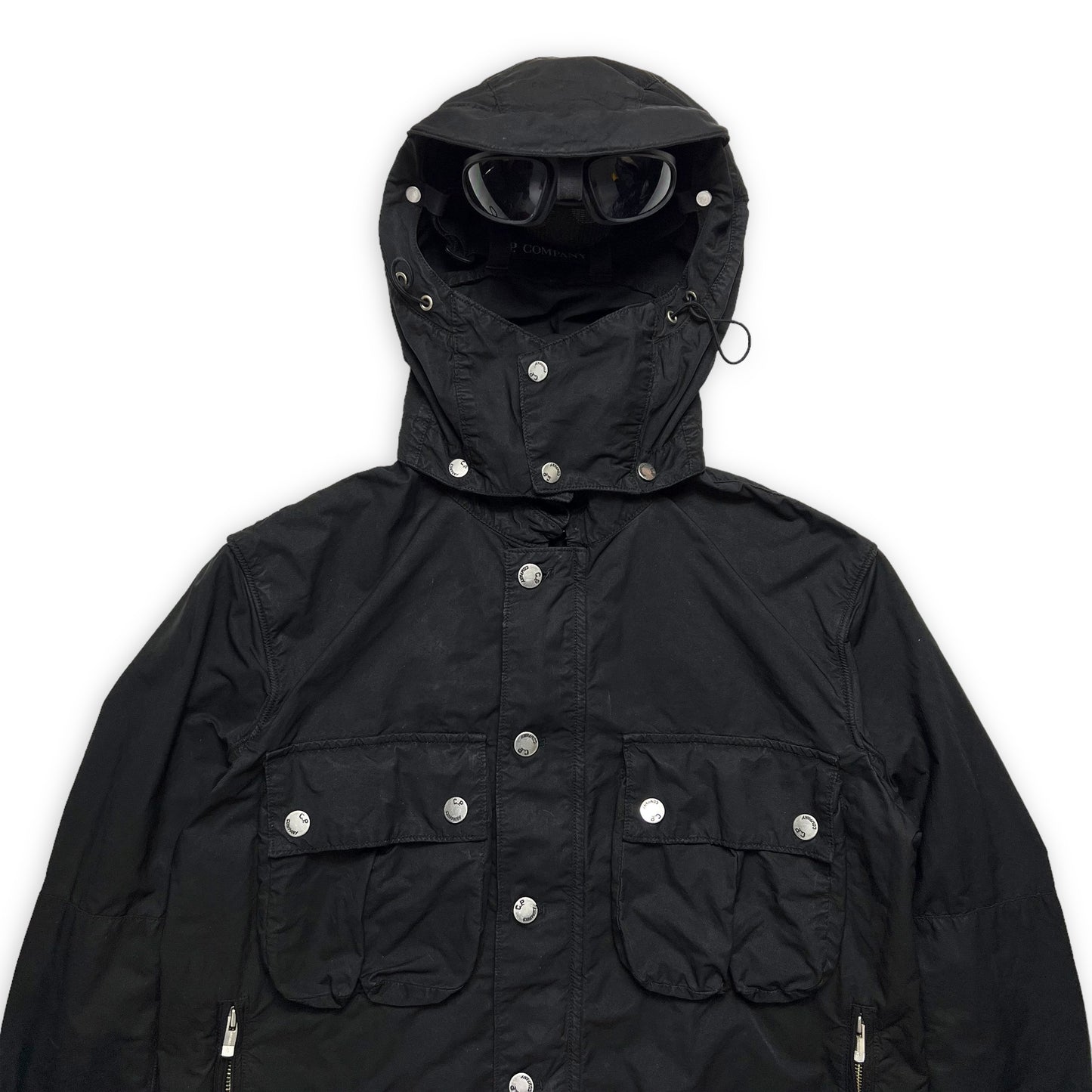 CP Company Baruffaldi Black Technical Hooded Jacket SS08' - Small