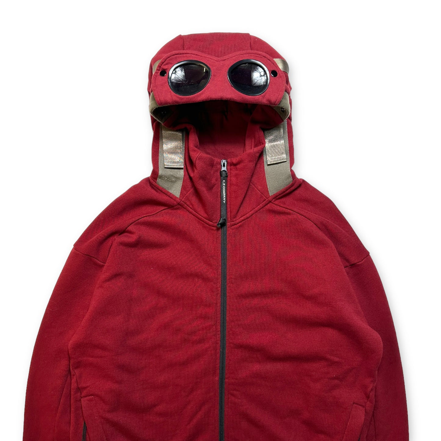 CP Company Bondage Strap Adjuster Zipped Goggle Hoodie - Large / Extra Large