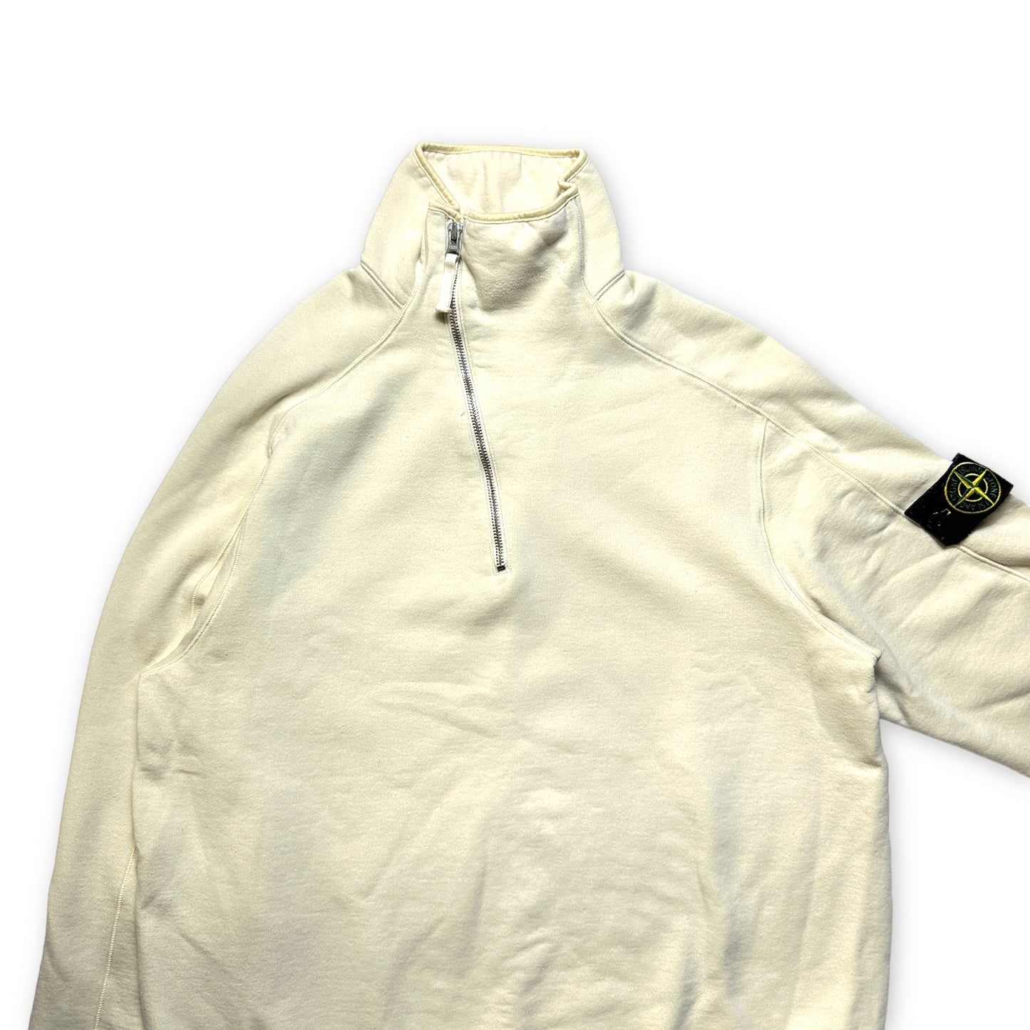 Stone Island Off White 1/4 Zip du début des années 2000 - Grand / Extra Large