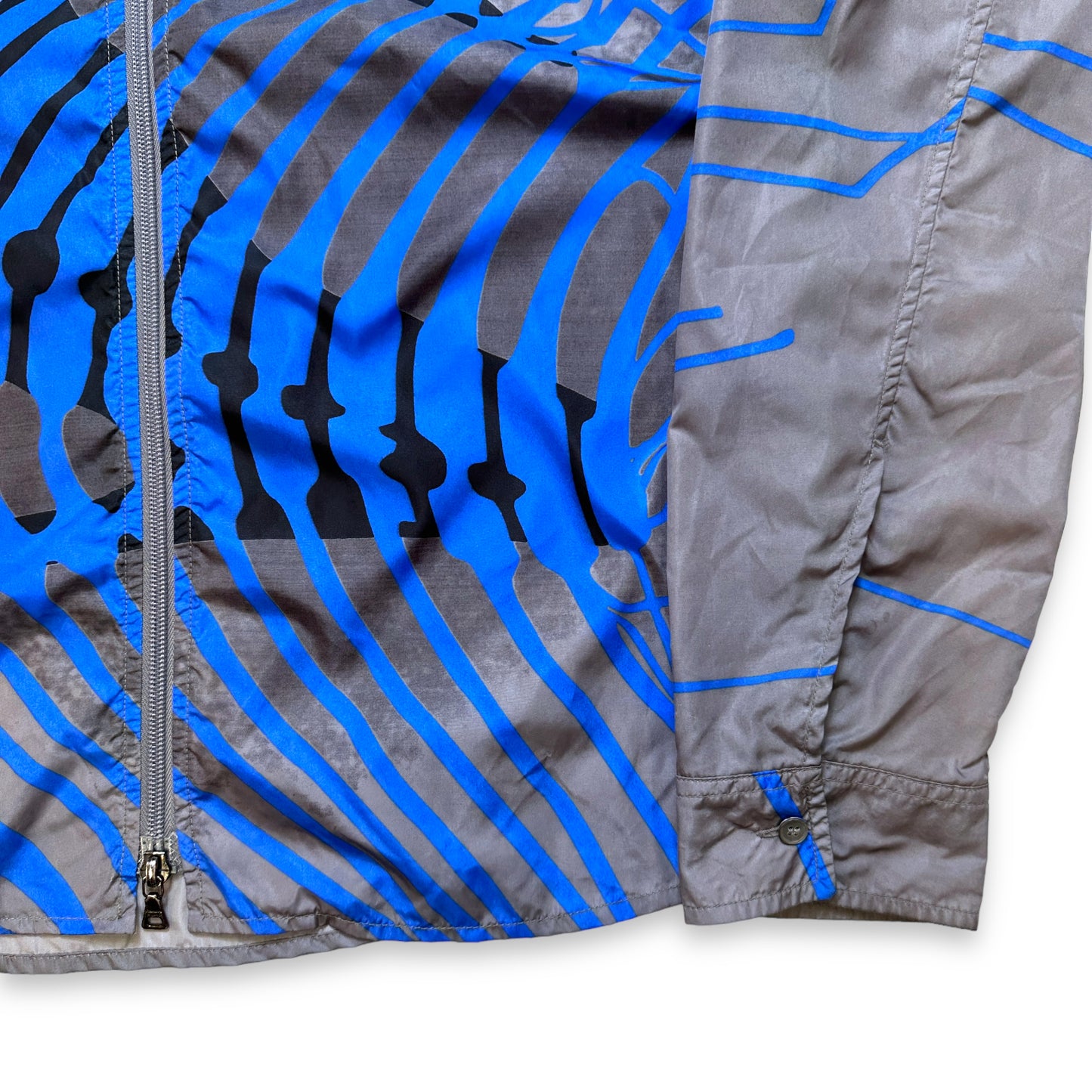 Veste légère zippée Prada Sport Nylon Chaos Graphic 2008 - Moyen / Grand