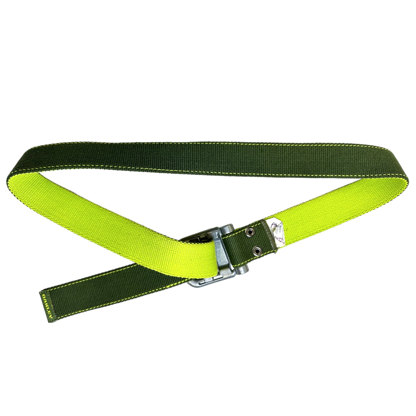 Ceinture Oakley Khaki/Neon du début des années 2000