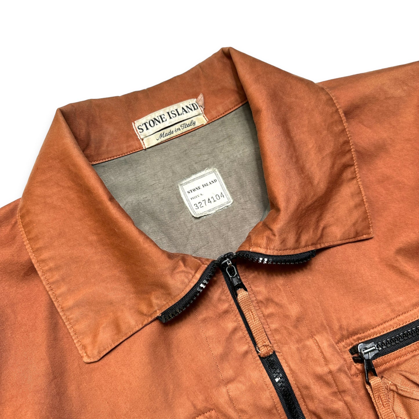 SS95' Stone Island Veste multi-poches orange rouille - Grand/Extra Large