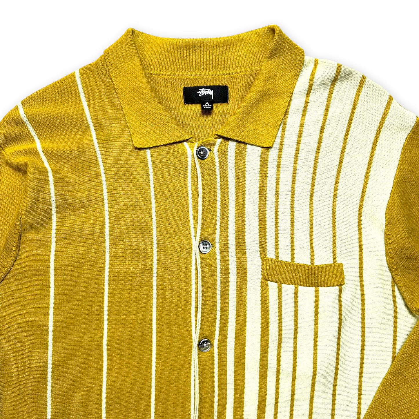 Cardigan jaune tricoté Stüssy - Moyen