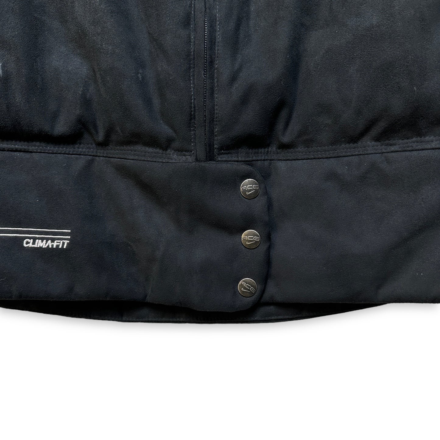 Nike ACG Jet Black Suede Padded Jacket - Small / Medium