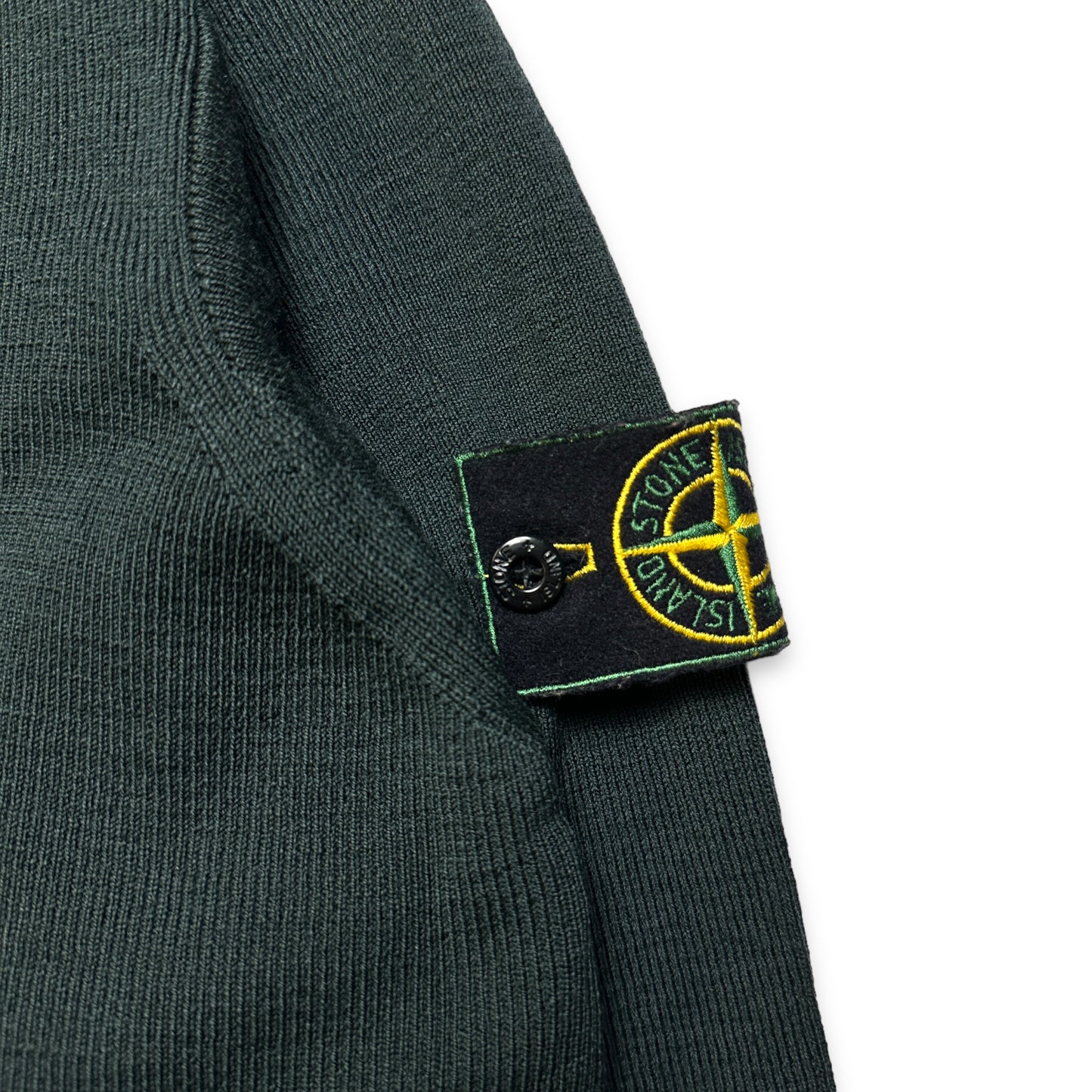 Pull Stone Island Deep Forest Green Mockneck de la fin des années 1990 - Moyen