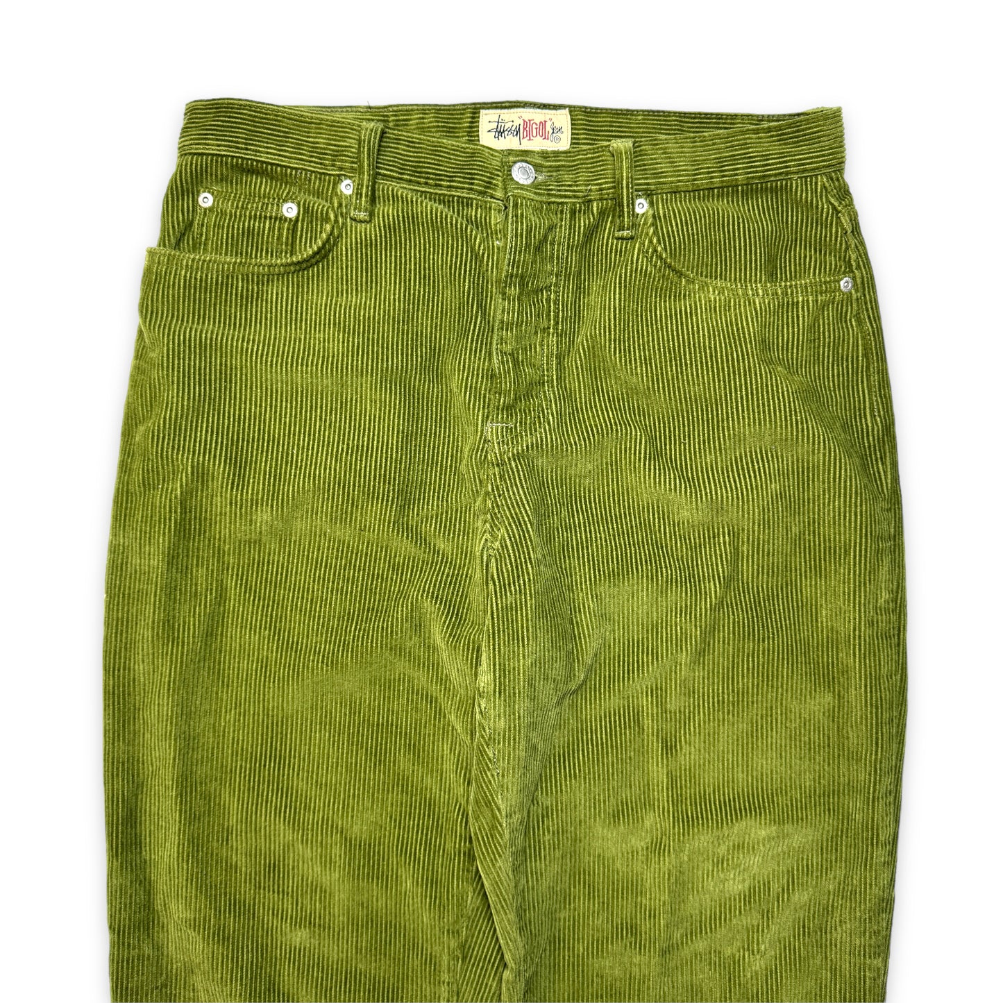 Stüssy Big Ol Sage Green Corduroy Trousers - 30" Waist