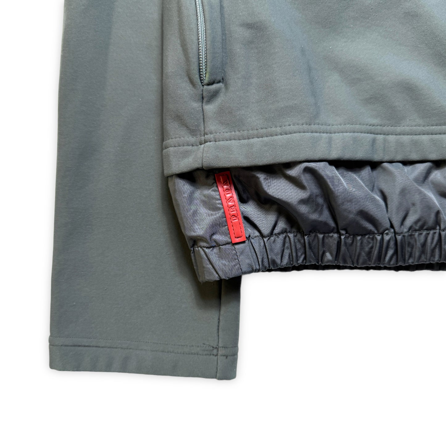 2000 年代初頭 Prada Sport グレー スプリット パネル トラック ジャケット - S
