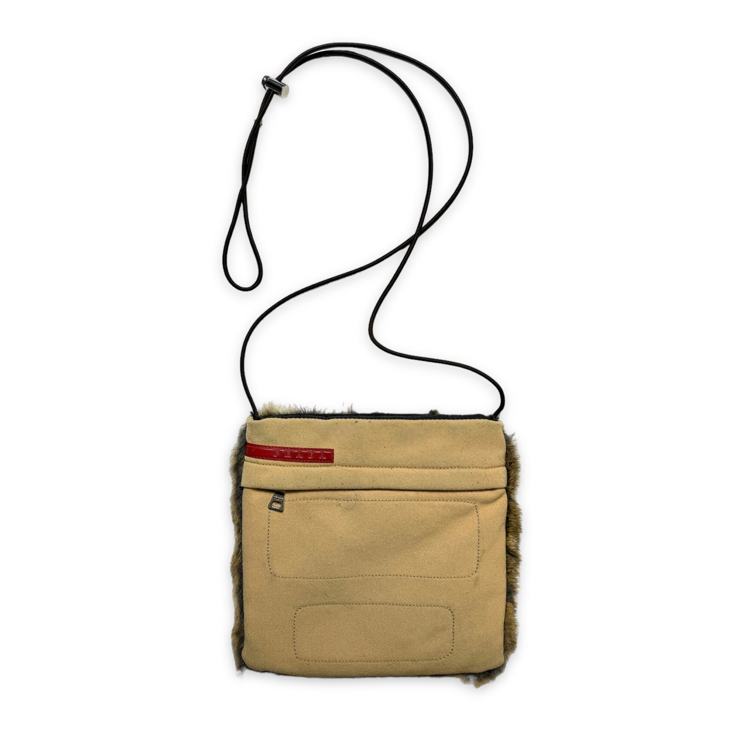 Sac latéral en fourrure de hamster Prada Sport du début des années 2000