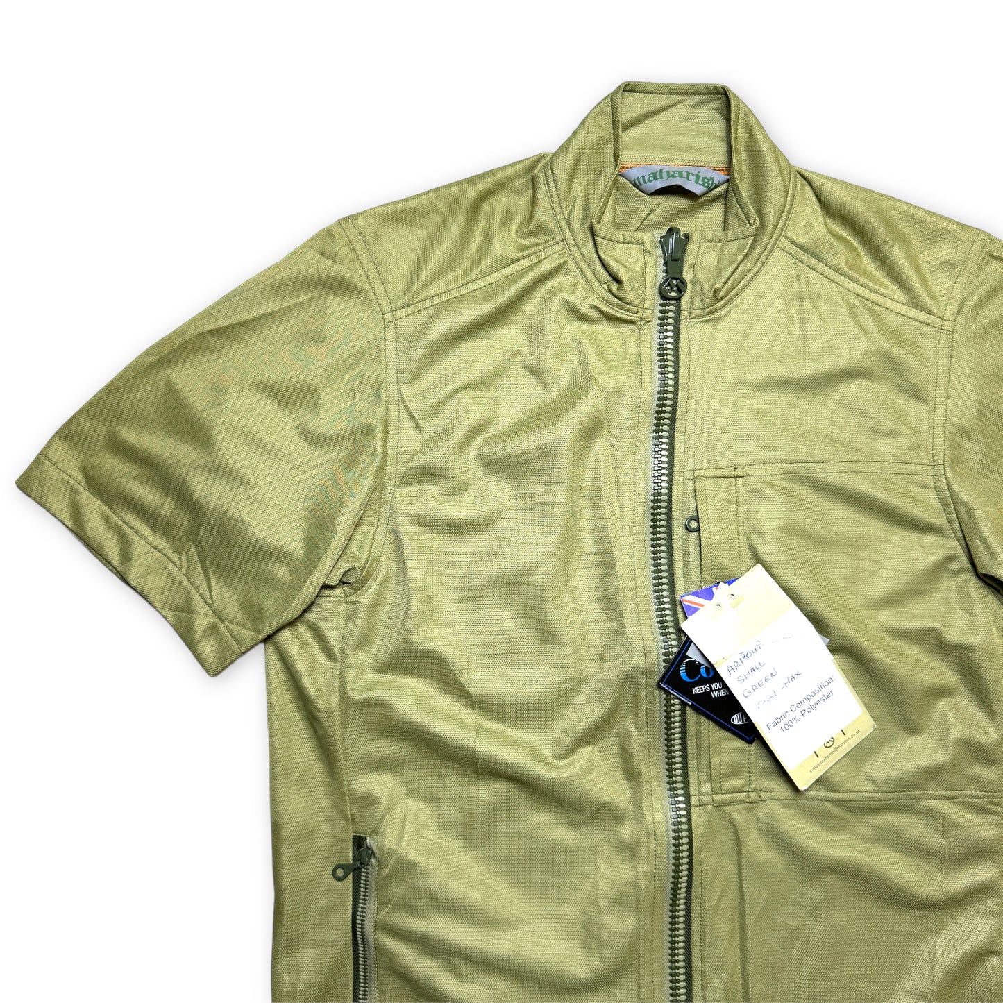 Chemise Maharishi de la fin des années 1990 Chemise à ourlet asymétrique en maille fine