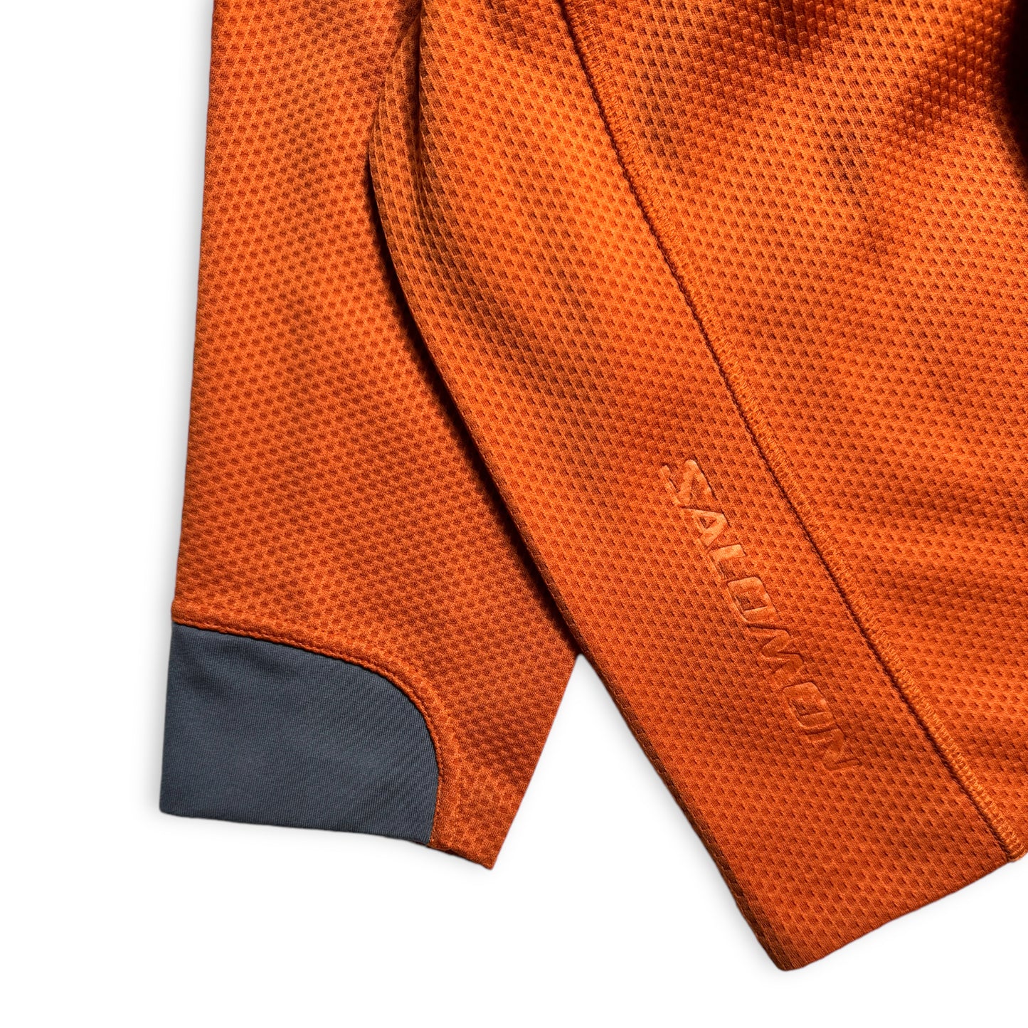Début des années 2000 Salomon Bright Orange Mesh Crewneck - Extra Large