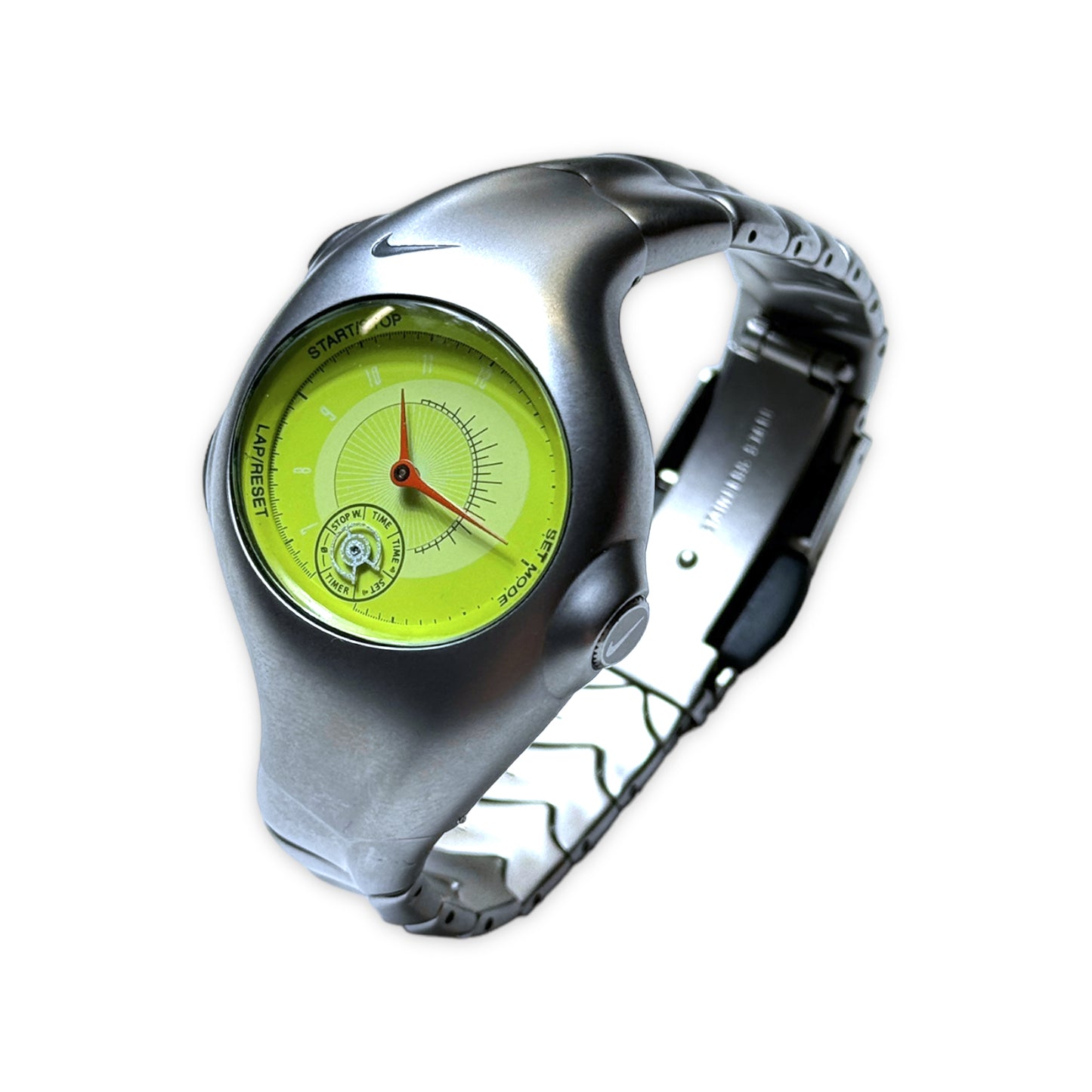 Montre analogique Nike Triax en acier inoxydable du début des années 2000