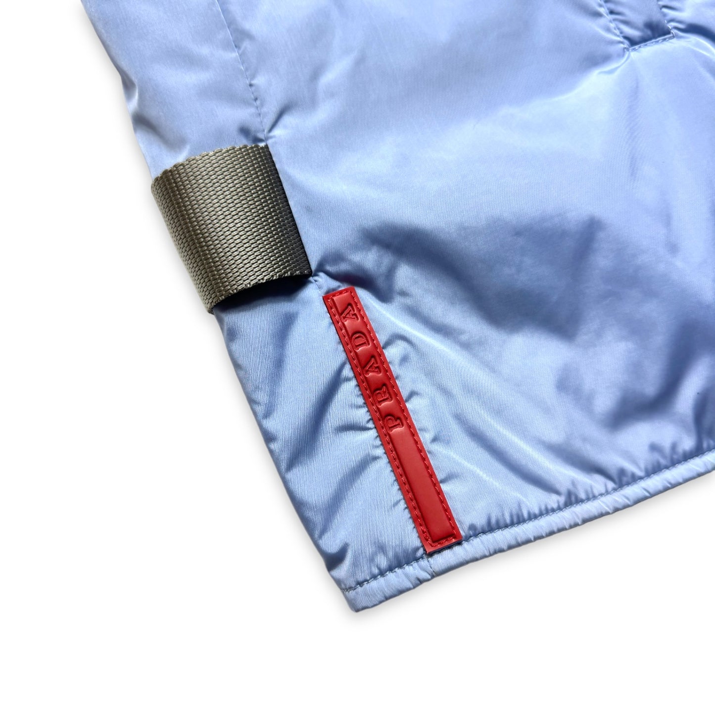 SS99' Prada Sport Baby Blue Padded Nylon Bondage Strap Vest - Medium