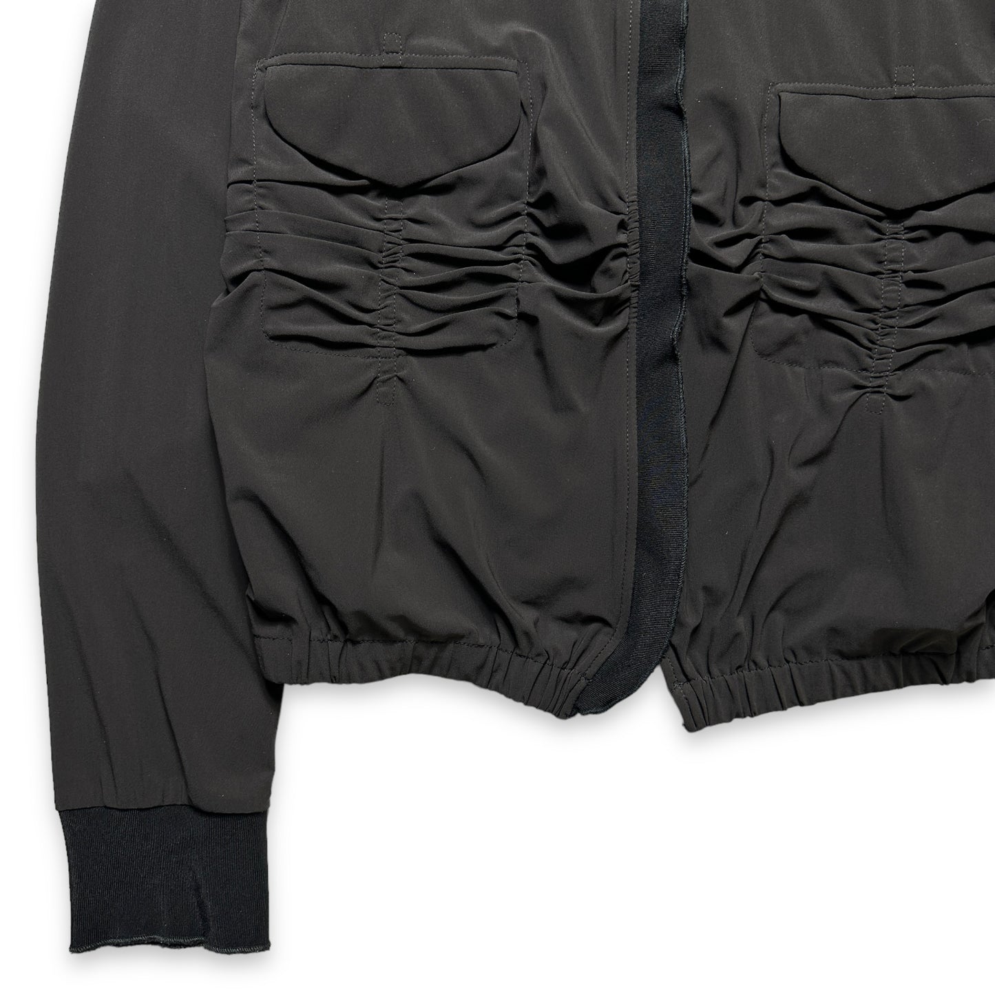 Marithe + Francois Girbaud Dark Brown Elasticated Jacket - Womens 6-8