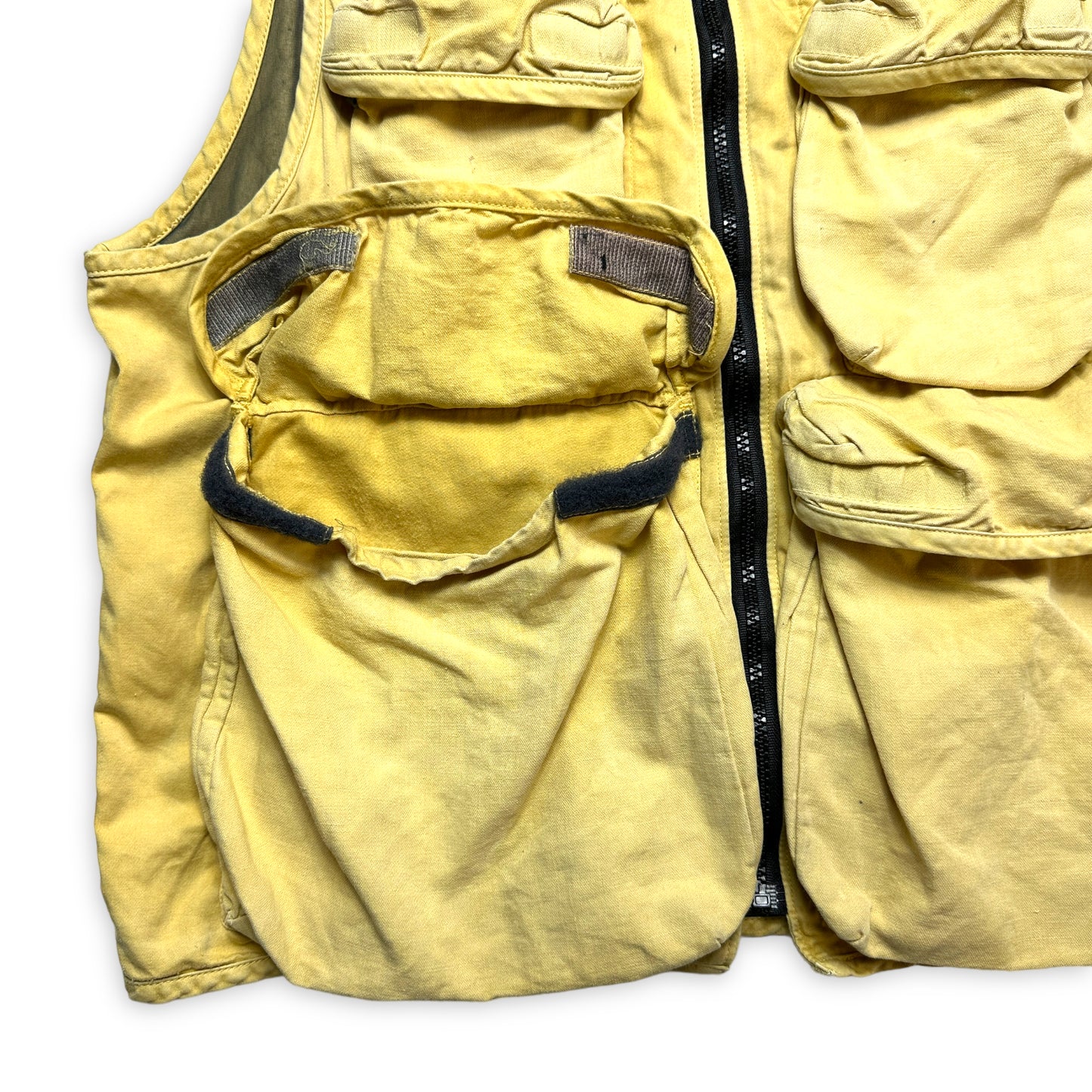 SS95’ Stone Island Honeycomb Yellow Multi Pocket Vest - Small