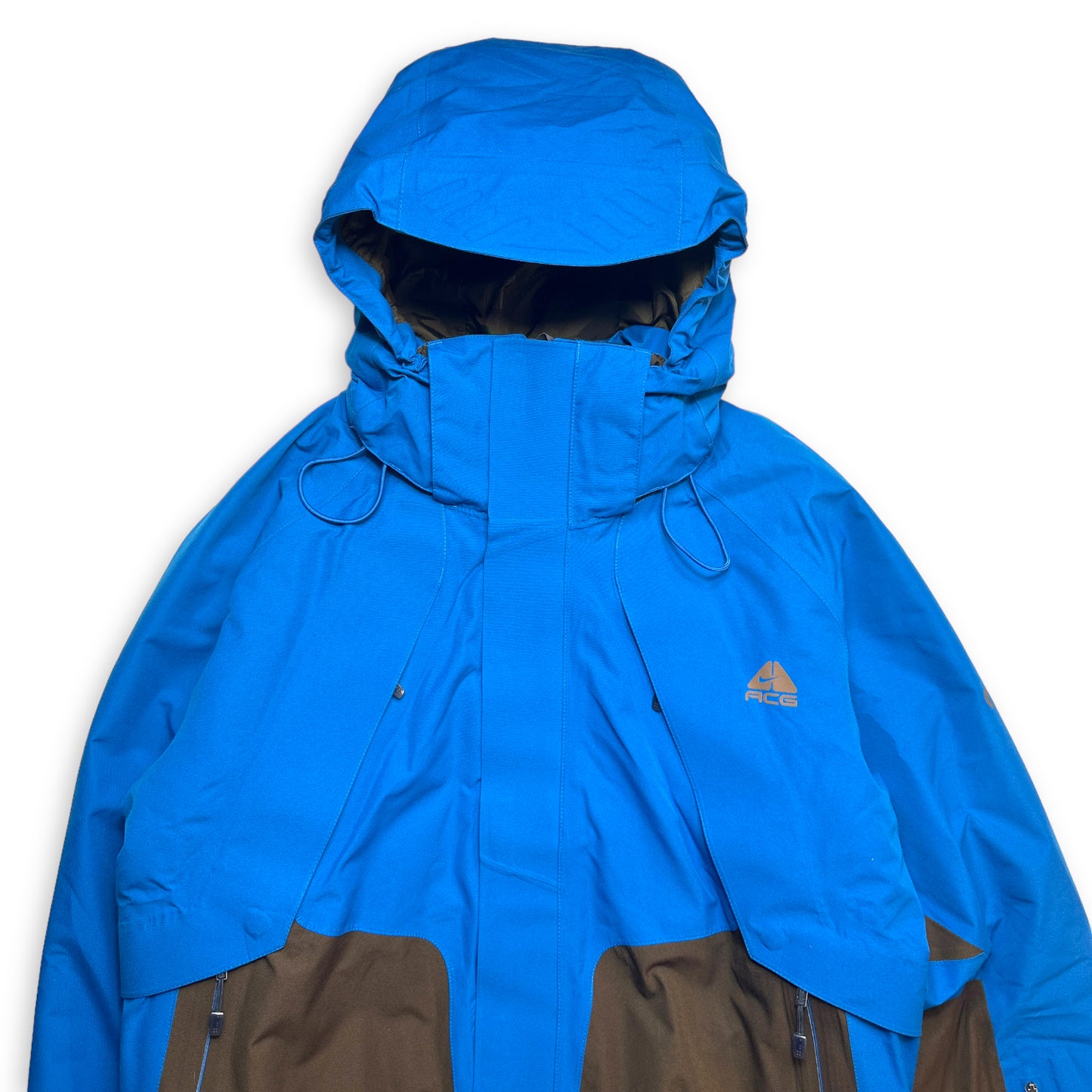 2006 Nike ACG Royal Blue/Brown Gore-Tex Padded Jacket - Medium