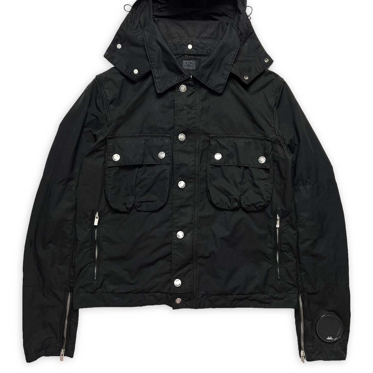 CP Company Baruffaldi Black Technical Hooded Jacket SS08' - Small