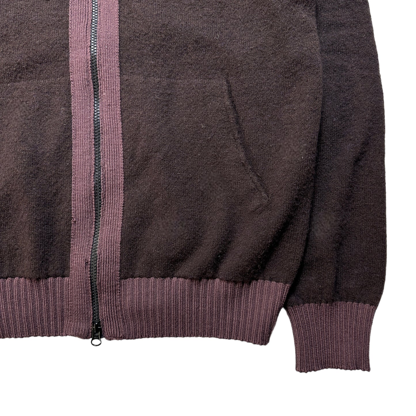 Sweat à capuche tricoté Stone Island Burgundy du début des années 2000 - Moyen / Grand