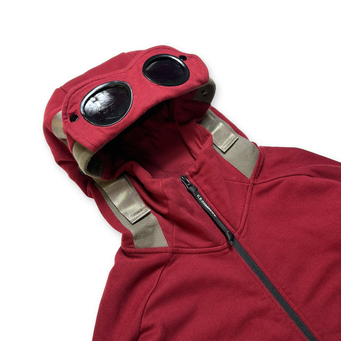 CP Company Bondage Strap Adjuster Zipped Goggle Hoodie - Large / Extra Large