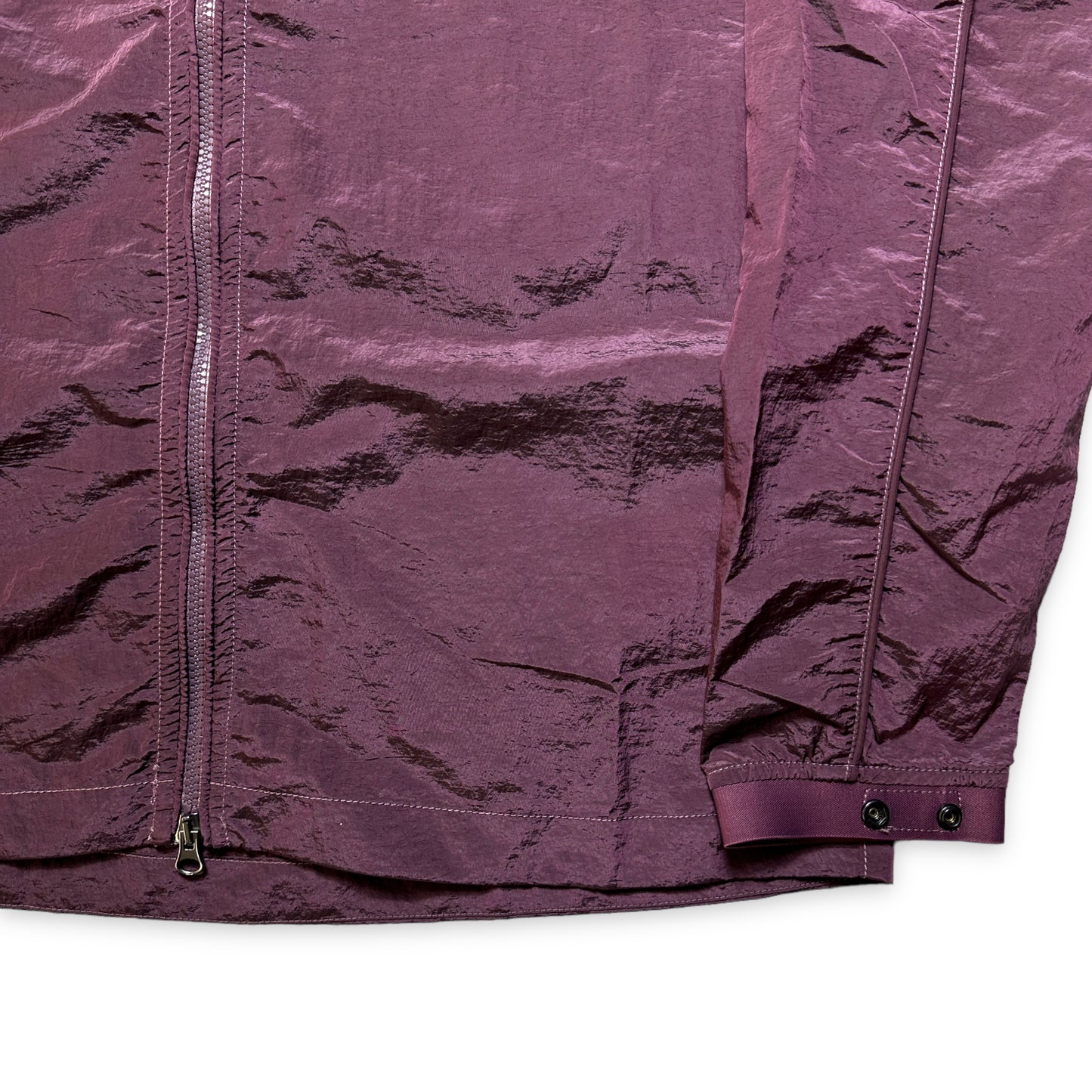 Stone Island バーガンディ ナイロン メタル オーバーシャツ - L