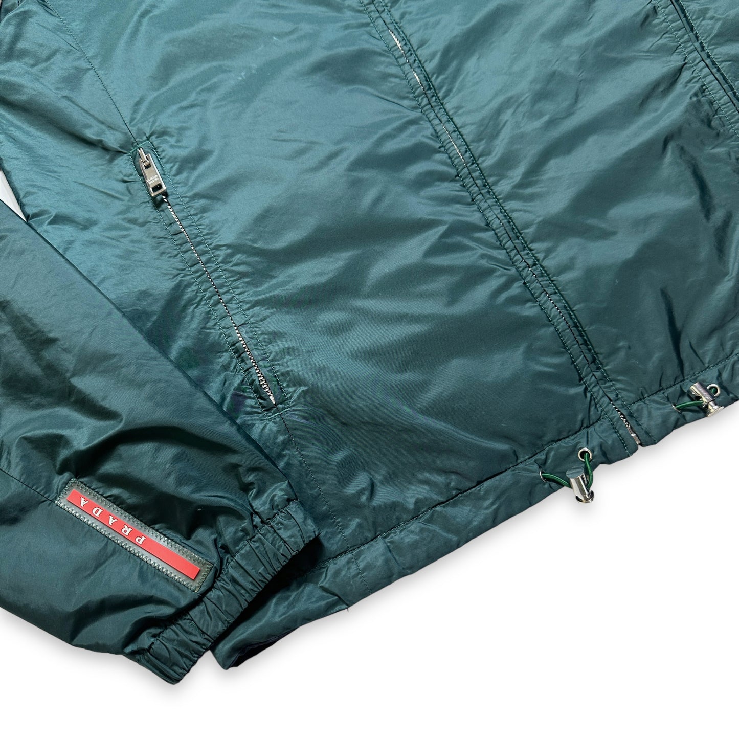 Prada Linea Rossa Veste Réversible Vert Bouteille/Marine - Moyen