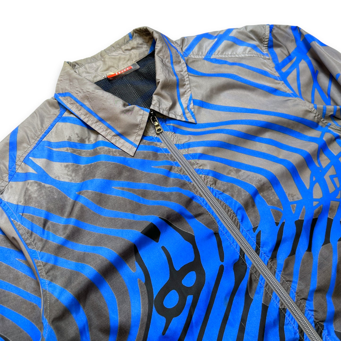 Veste légère zippée Prada Sport Nylon Chaos Graphic 2008 - Moyen / Grand