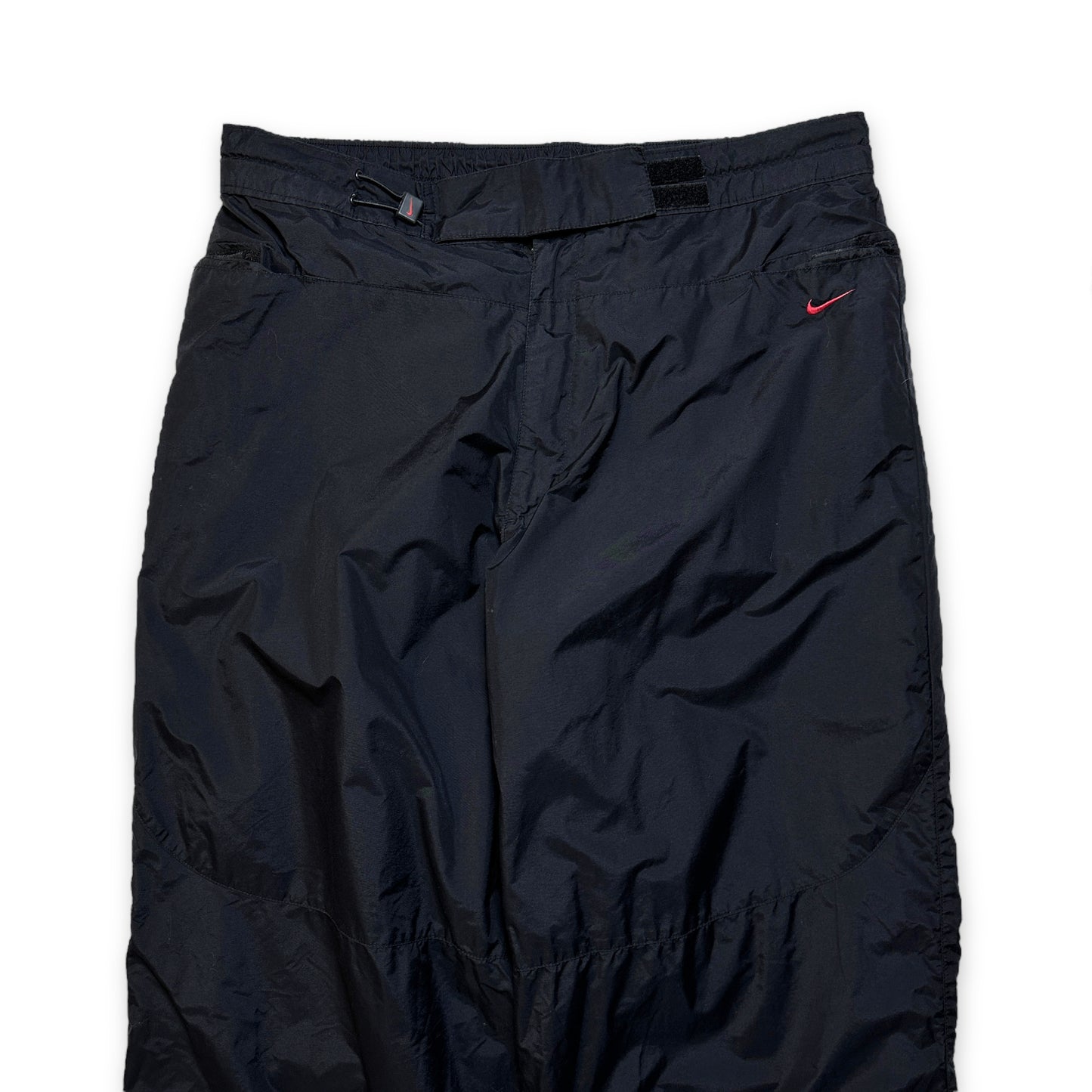 Early 2000's Nike Oversized Jet Black Track Pant - Extra Large