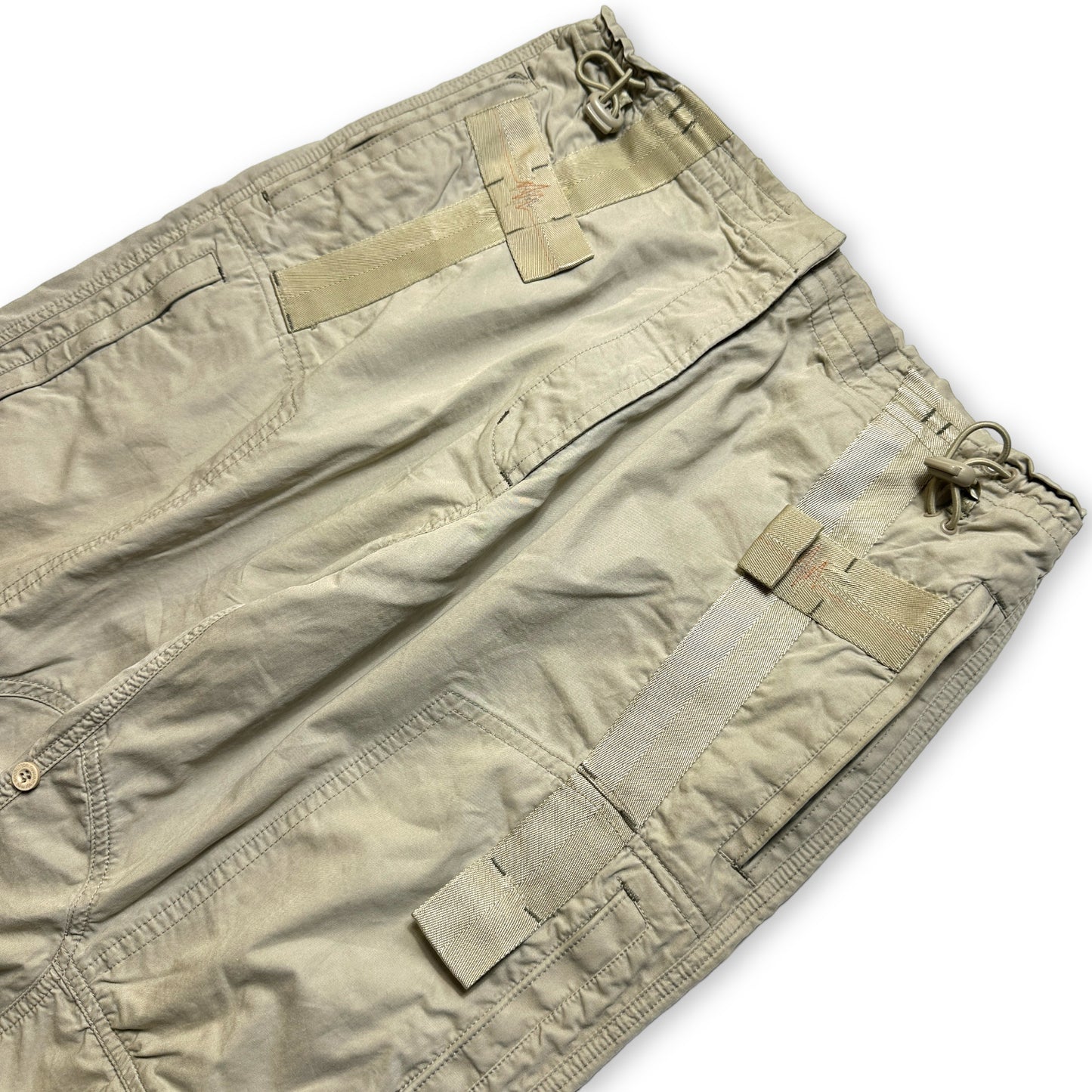 Début des années 2000 Maharishi Light Beige Bondage Strap Snopant - Moyen