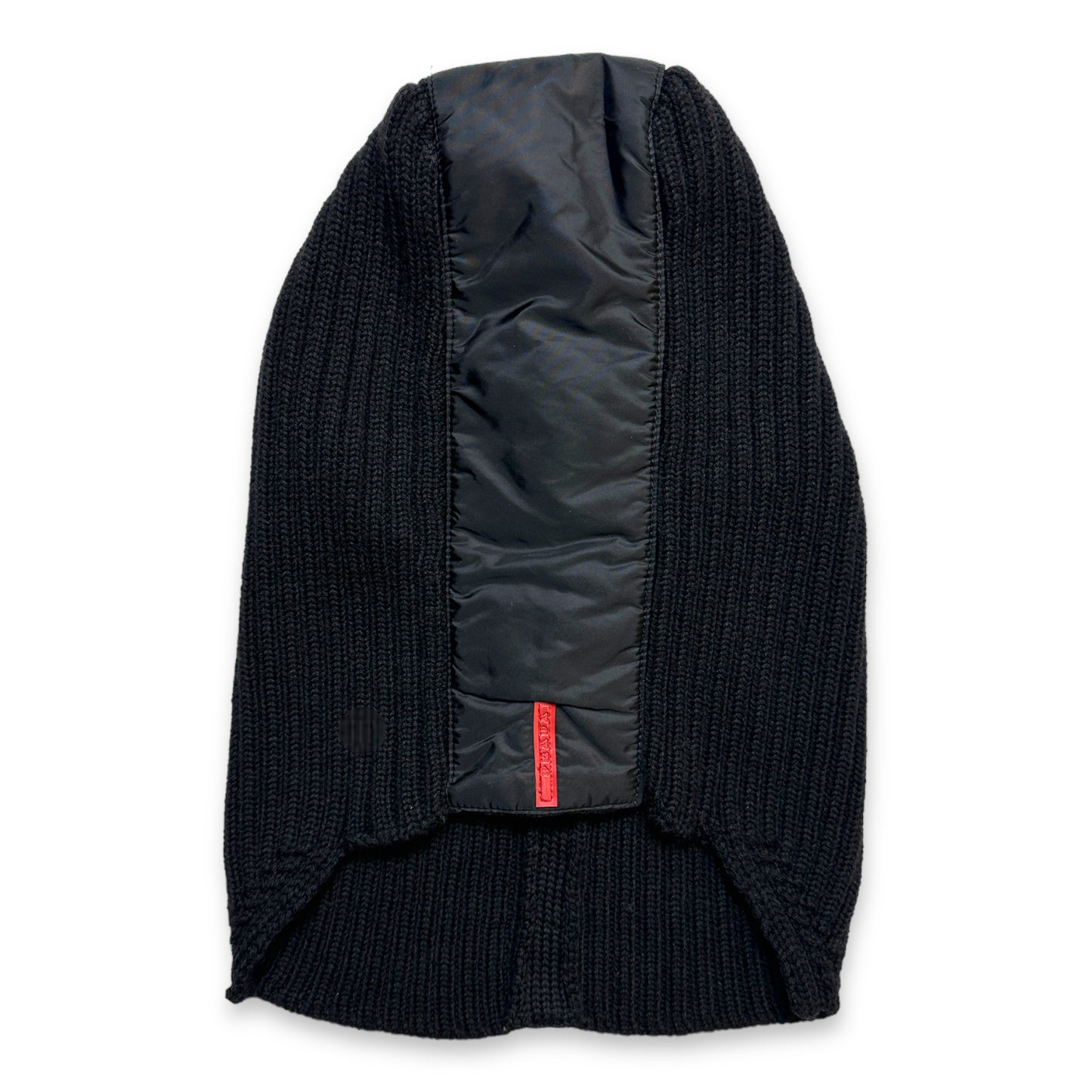 Cagoule Prada Sport Jet Black Nylon/Knit du début des années 2000