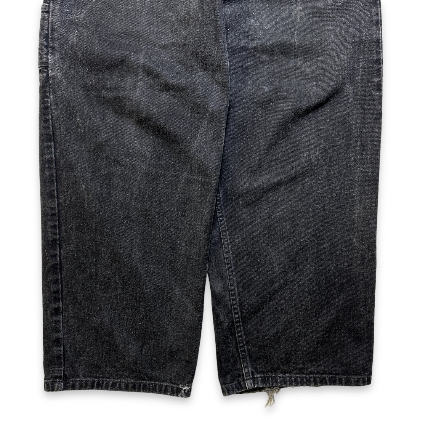 Début des années 2000 Tommy Hilfiger Washed Black Baggy Denim - Taille 32 »