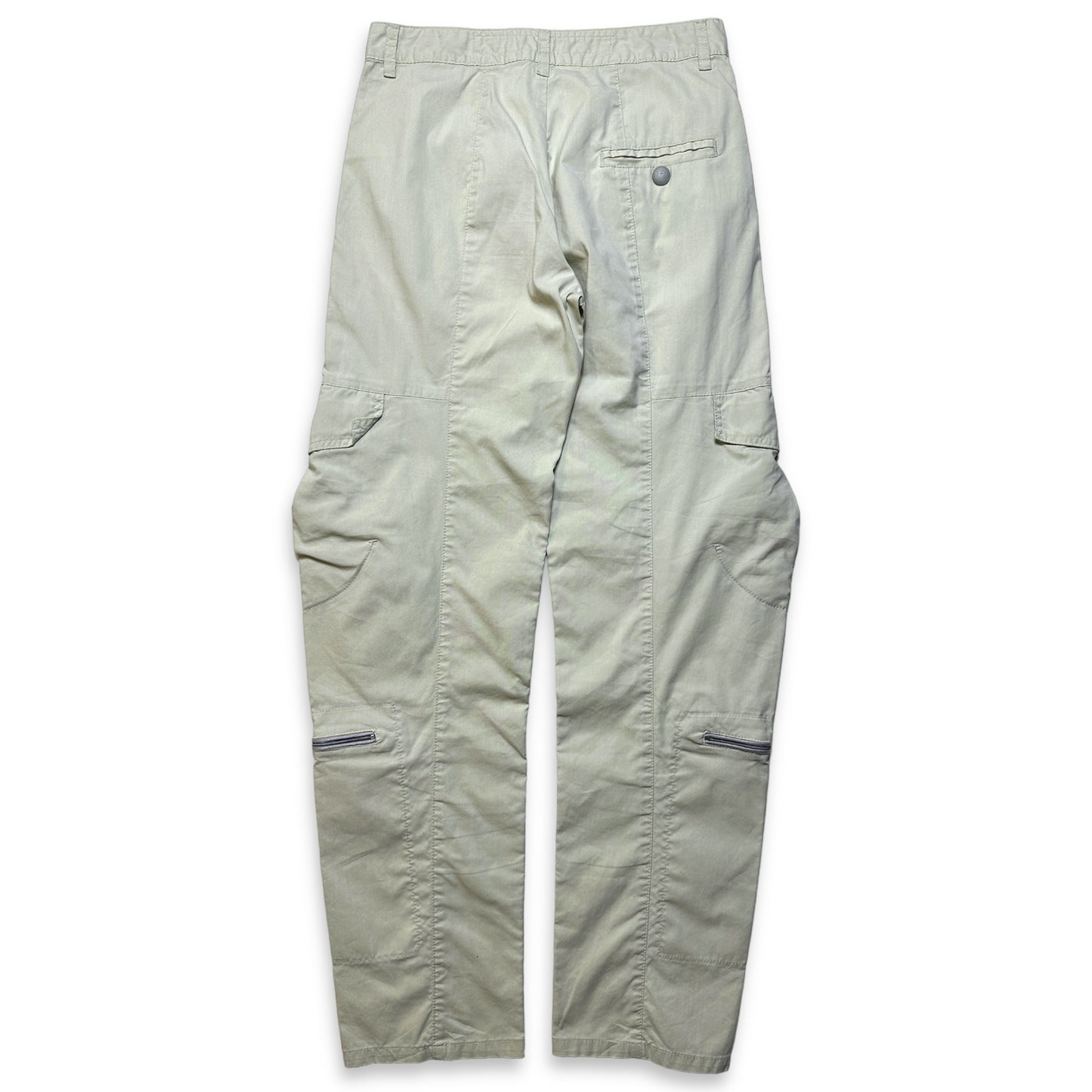 Marithé + François Girbaud Pantalon cargo multi-poches blanc cassé - Taille 28"