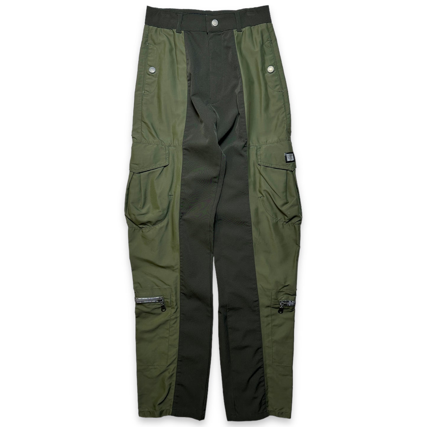Marithé + François Girbaud Two-Tone Green Cargo Pant