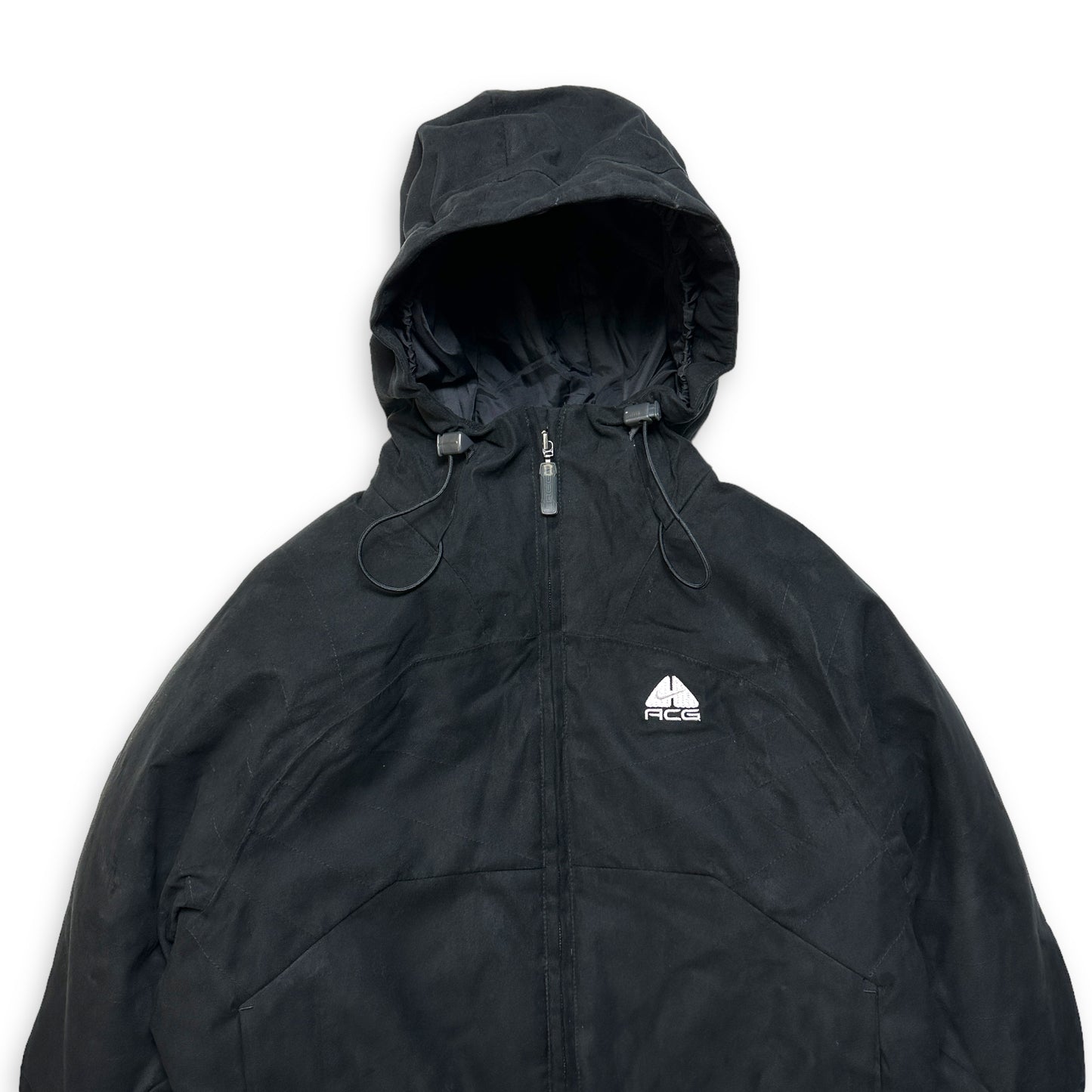 Nike ACG Jet Black Suede Padded Jacket - Small / Medium