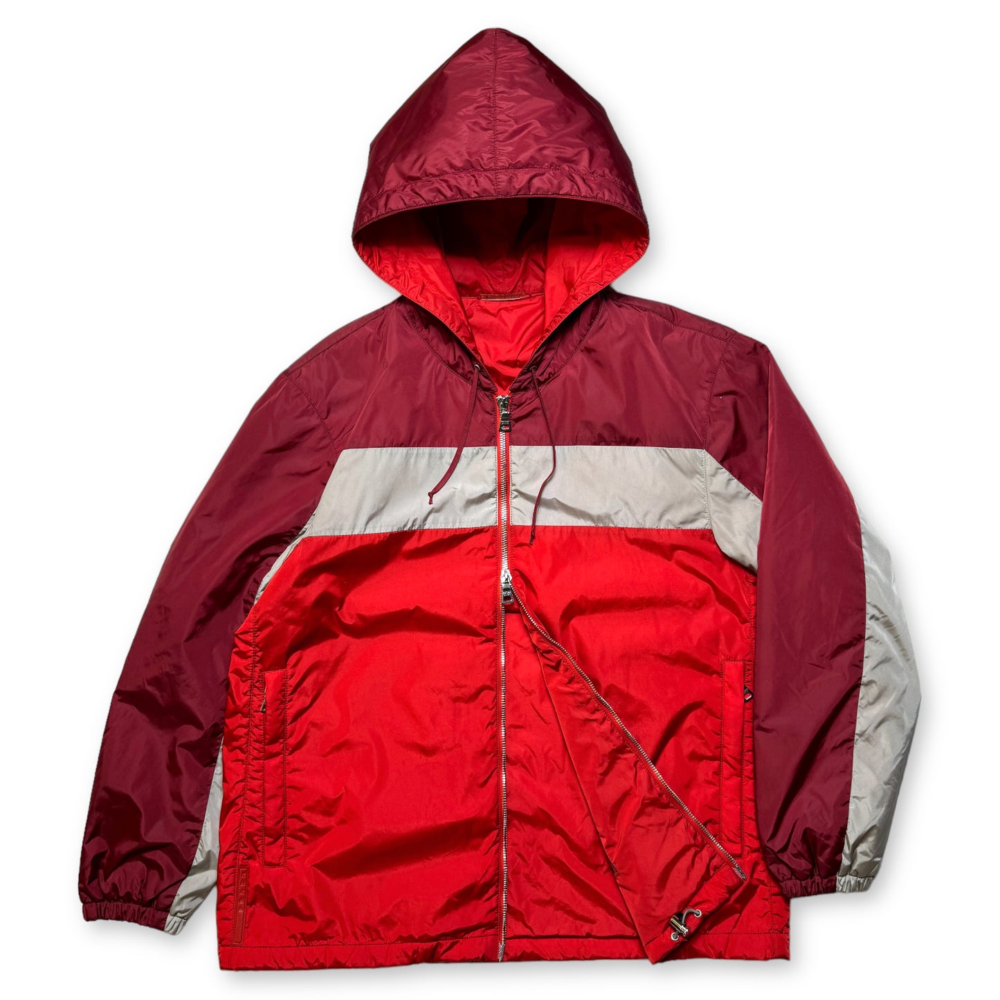 Prada Sport Red/Silver/Burgundy Padded Jacket