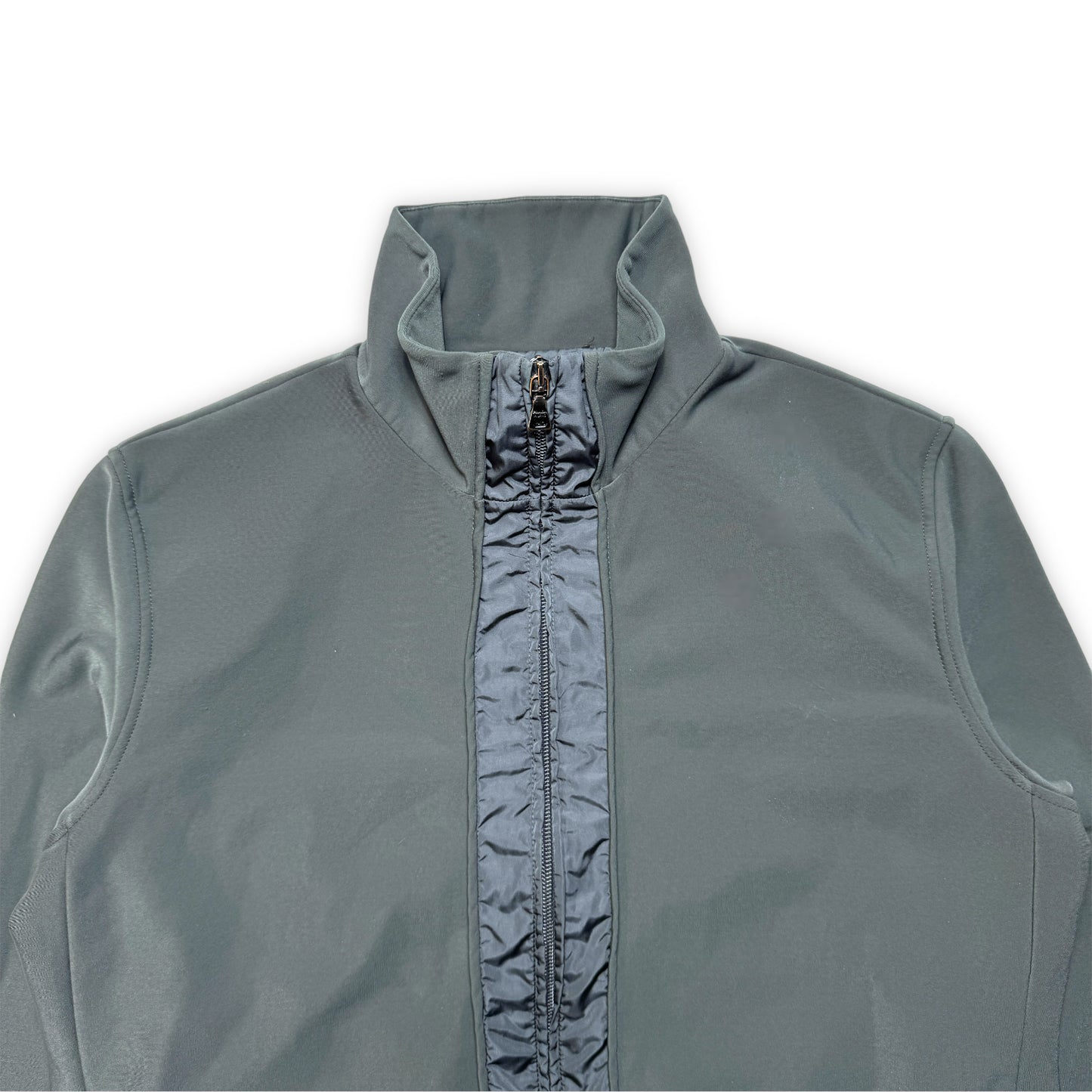 2000 年代初頭 Prada Sport グレー スプリット パネル トラック ジャケット - S