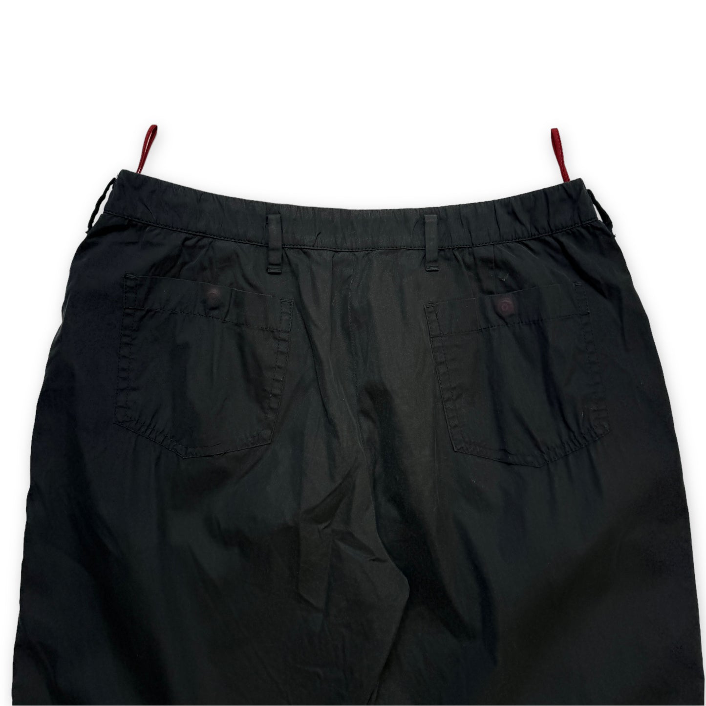 Pantalon droit en coton noir Prada Sport - Taille 30"