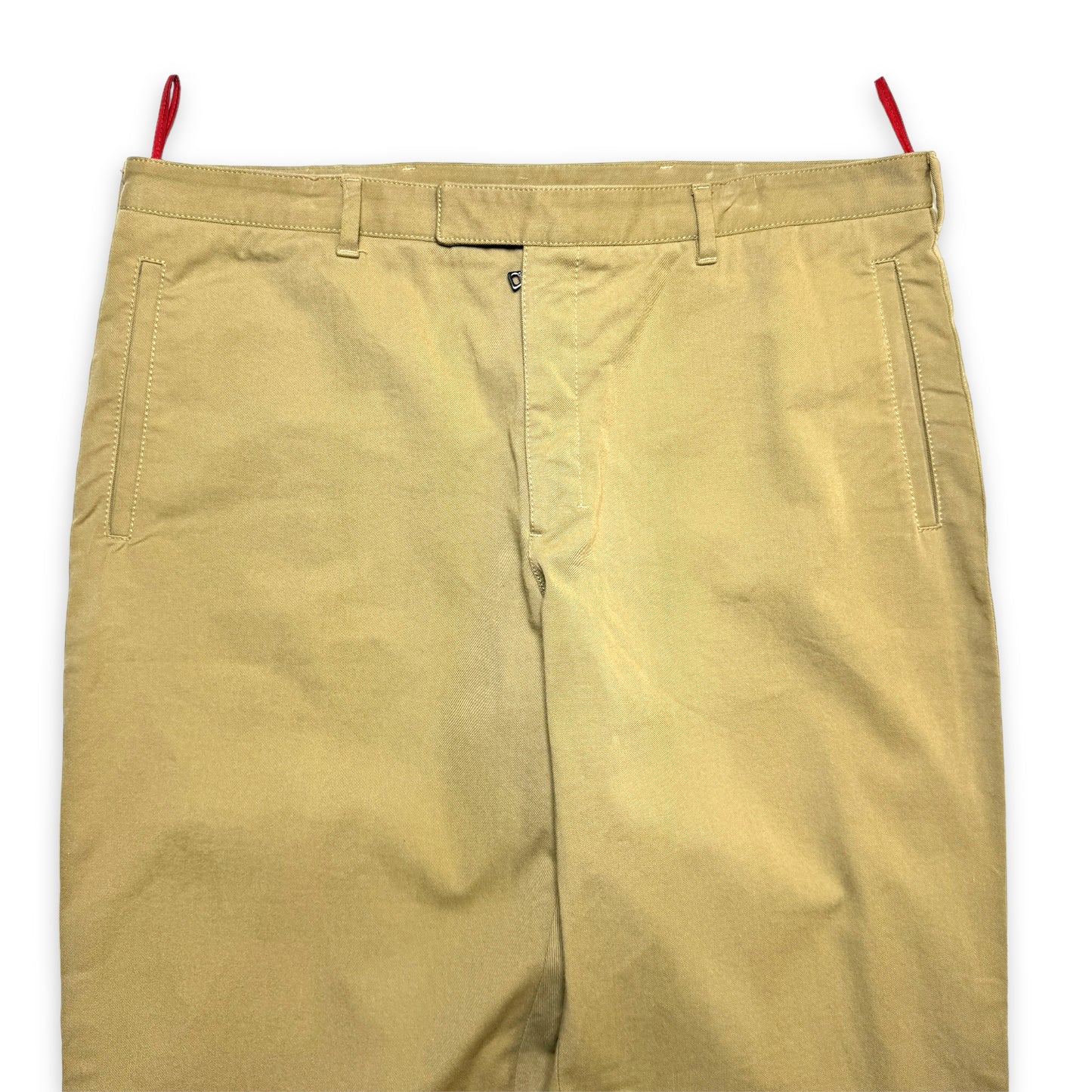 Pantalon à jambe droite Prada Sport Beige du début des années 2000 - Taille 36 »