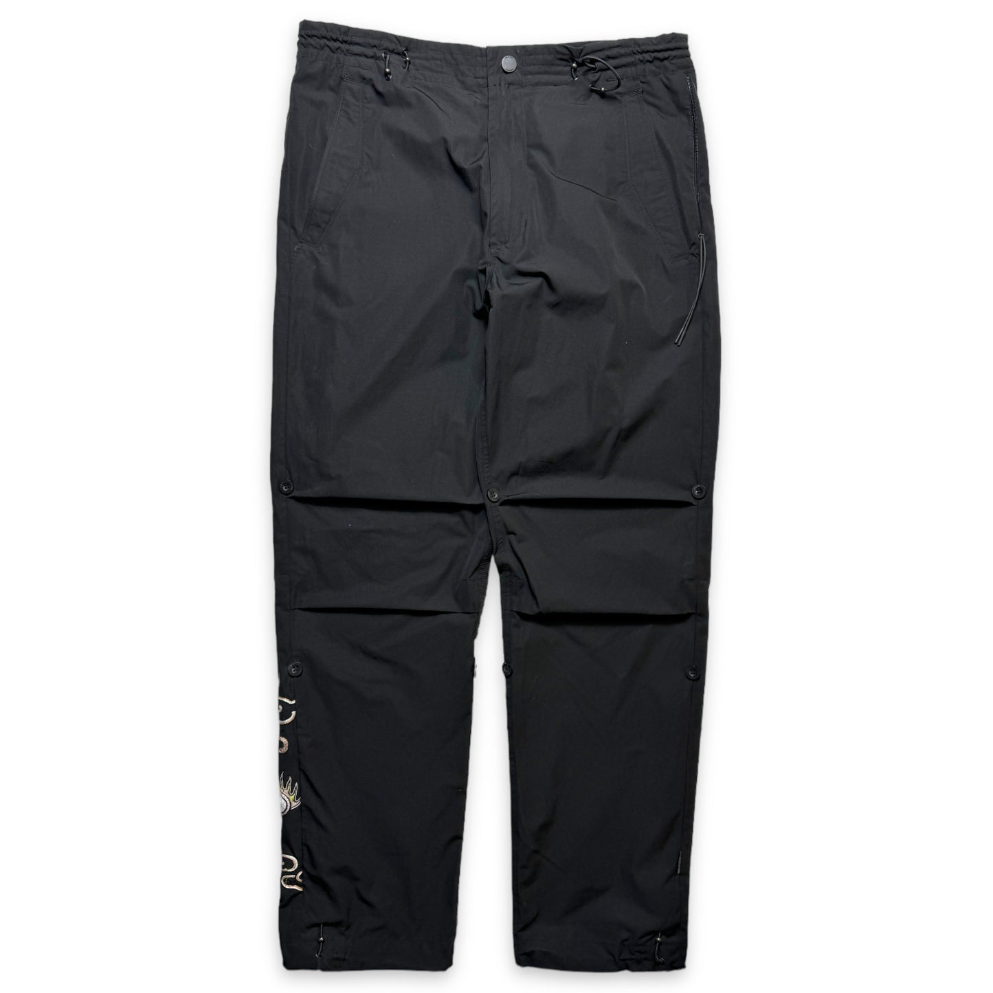 2021 Maharishi Black Embroidered Dragon Snopant - 34" Waist