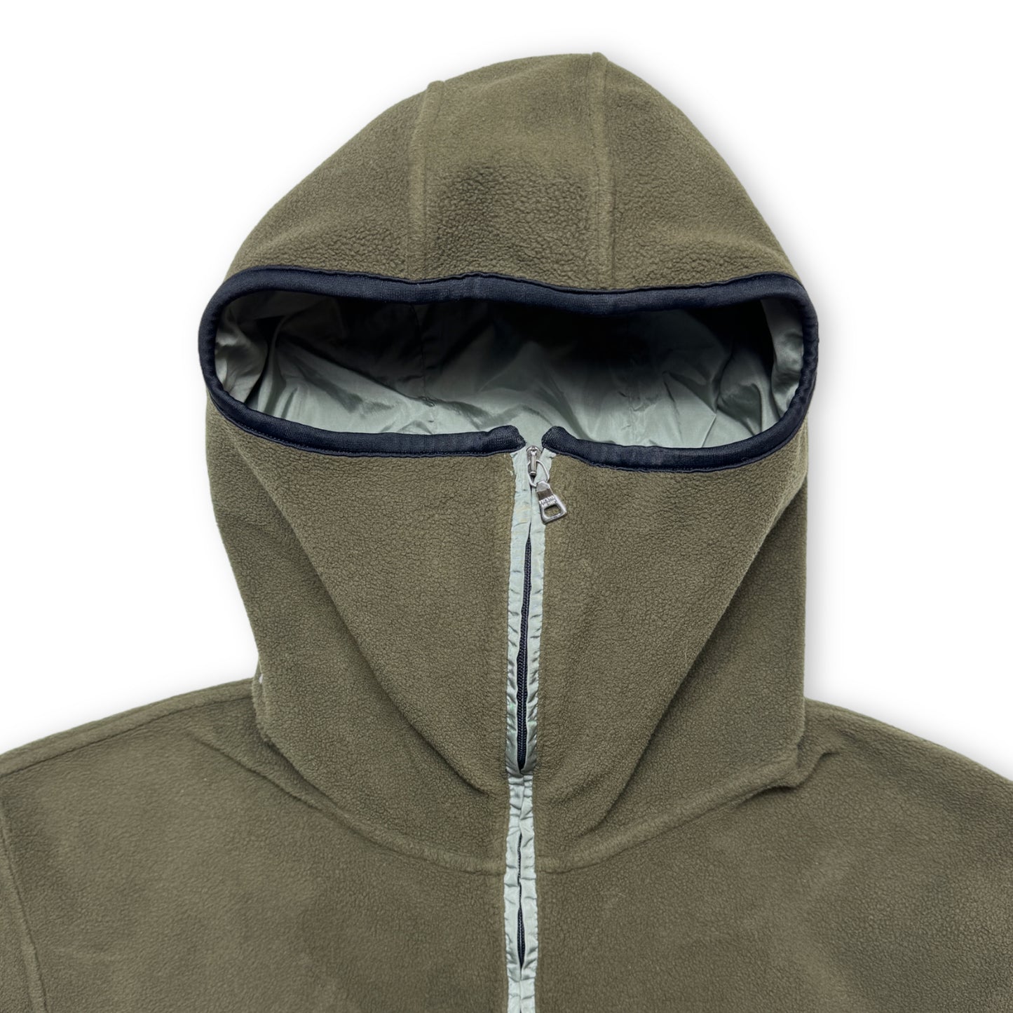 Début des années 2000 Prada Sport Balaclava Fleece Pullover Hoodie - Moyen / Grand