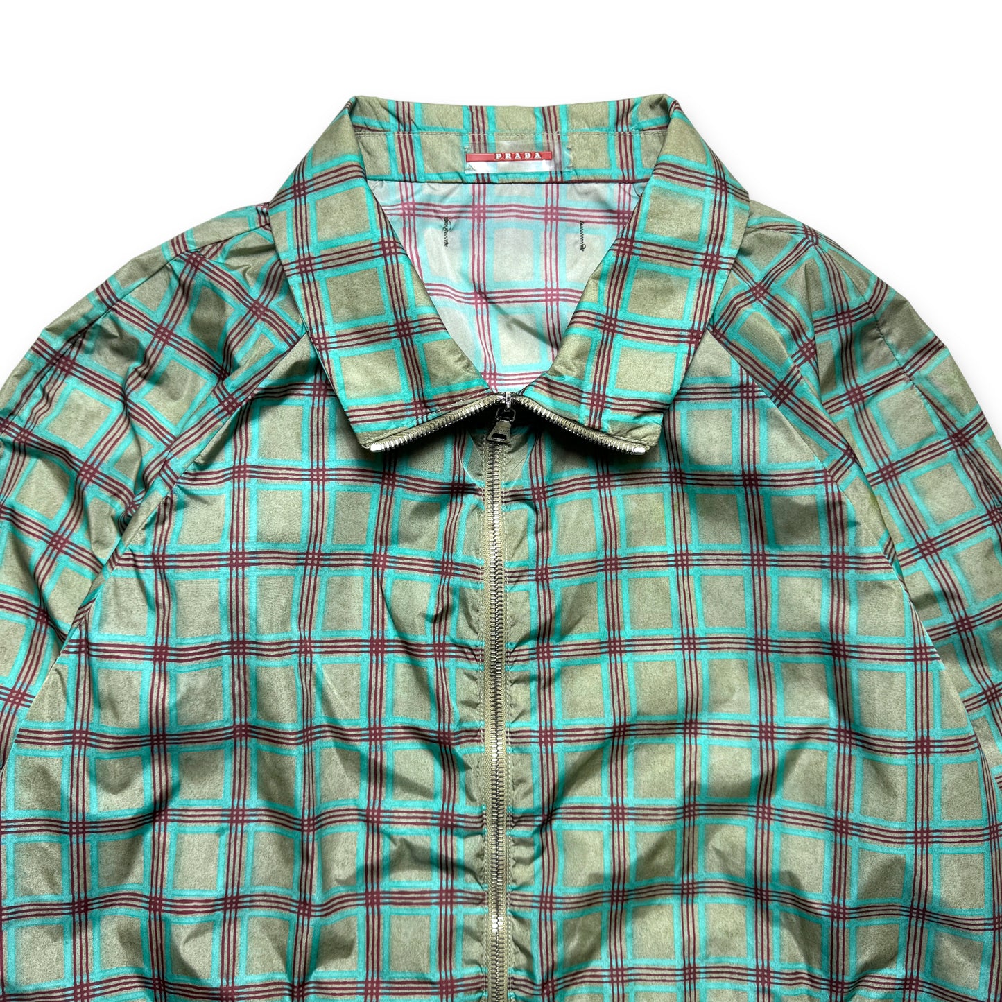 Veste à carreaux en nylon Prada Main Line 2007 - Grand