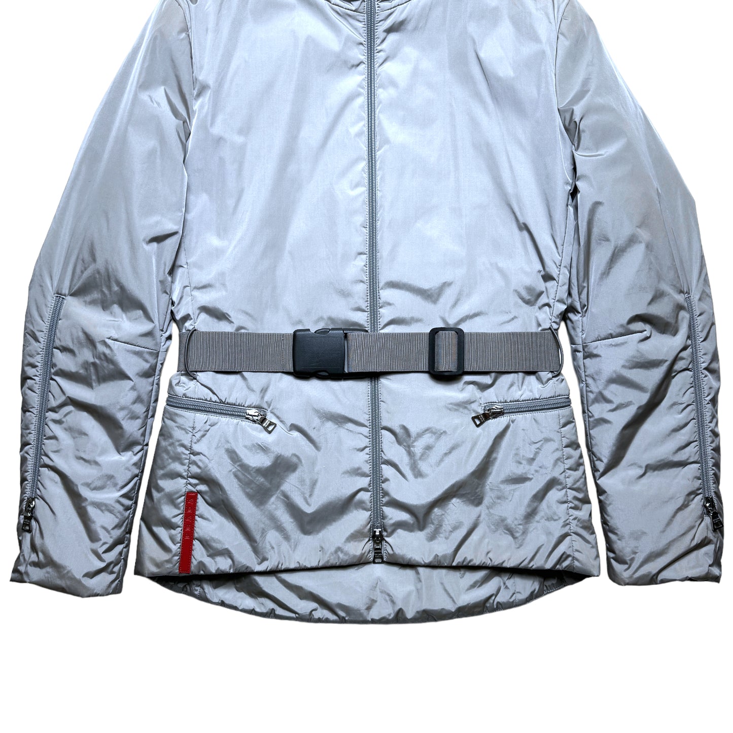 SS99' Veste harnais technique Prada Sport Silver - Femmes 6-8
