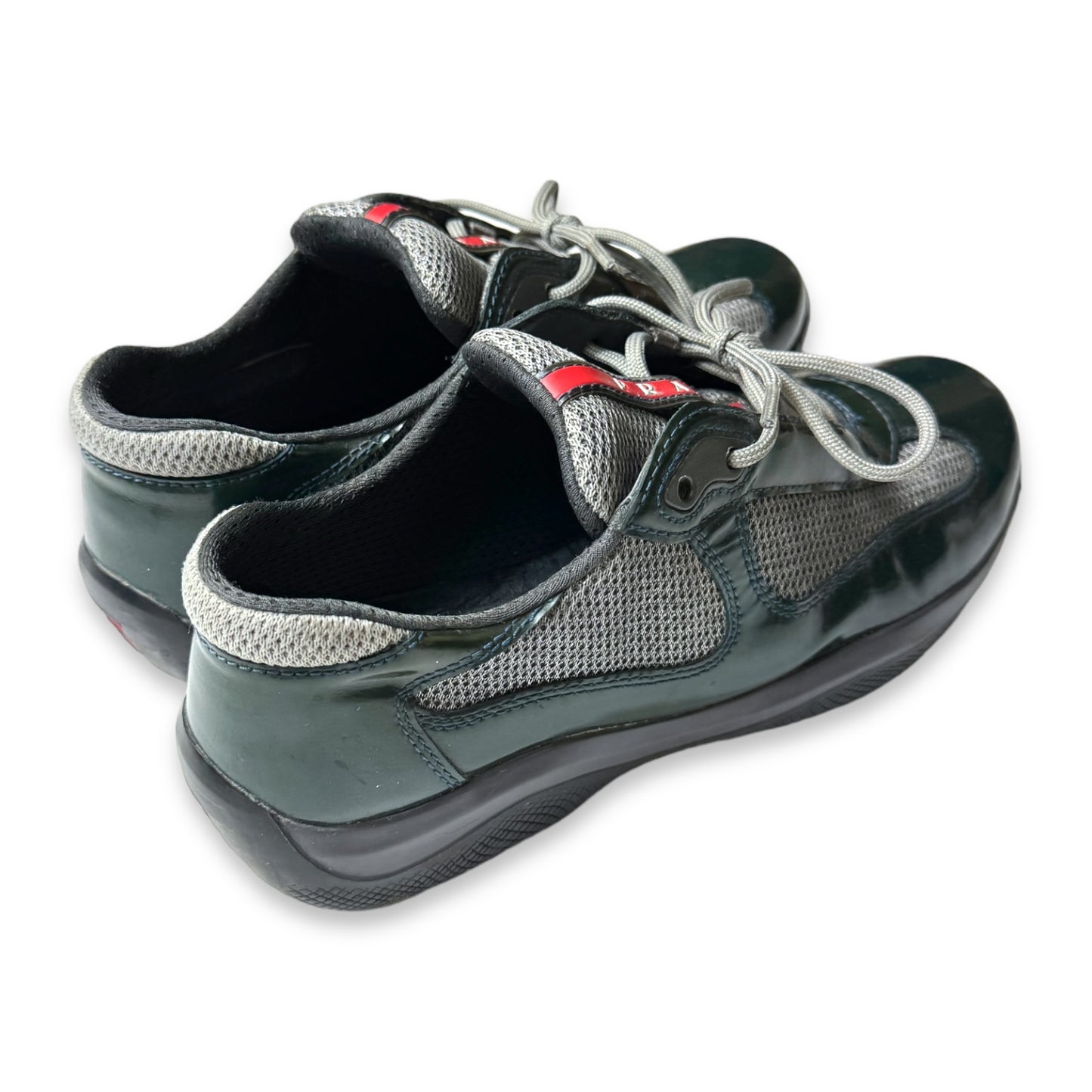 Prada Deep Green Patent American Cups - UK7 / US8